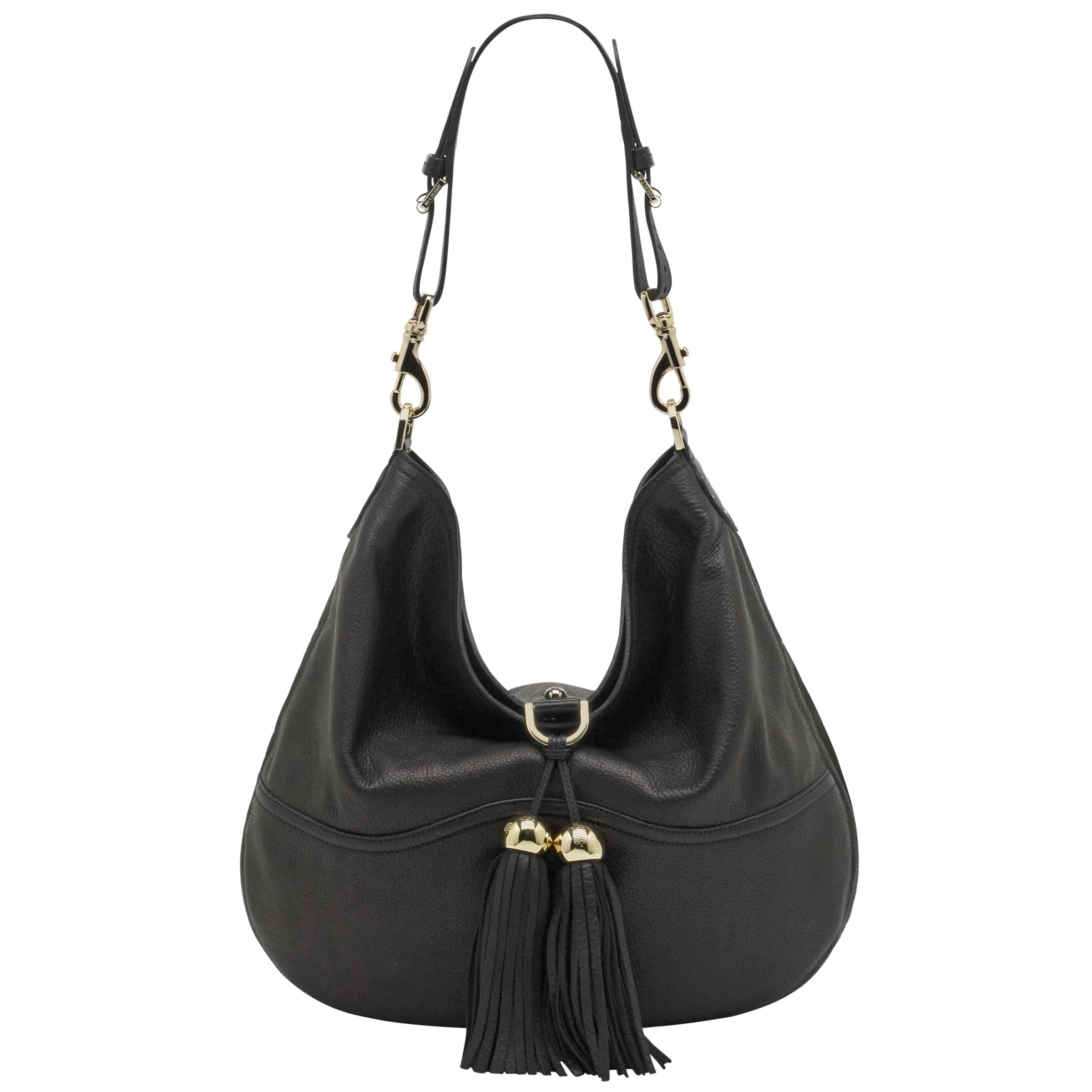 Mulberry Greta Soft Matte Hobo Handbag, Black at John Lewis