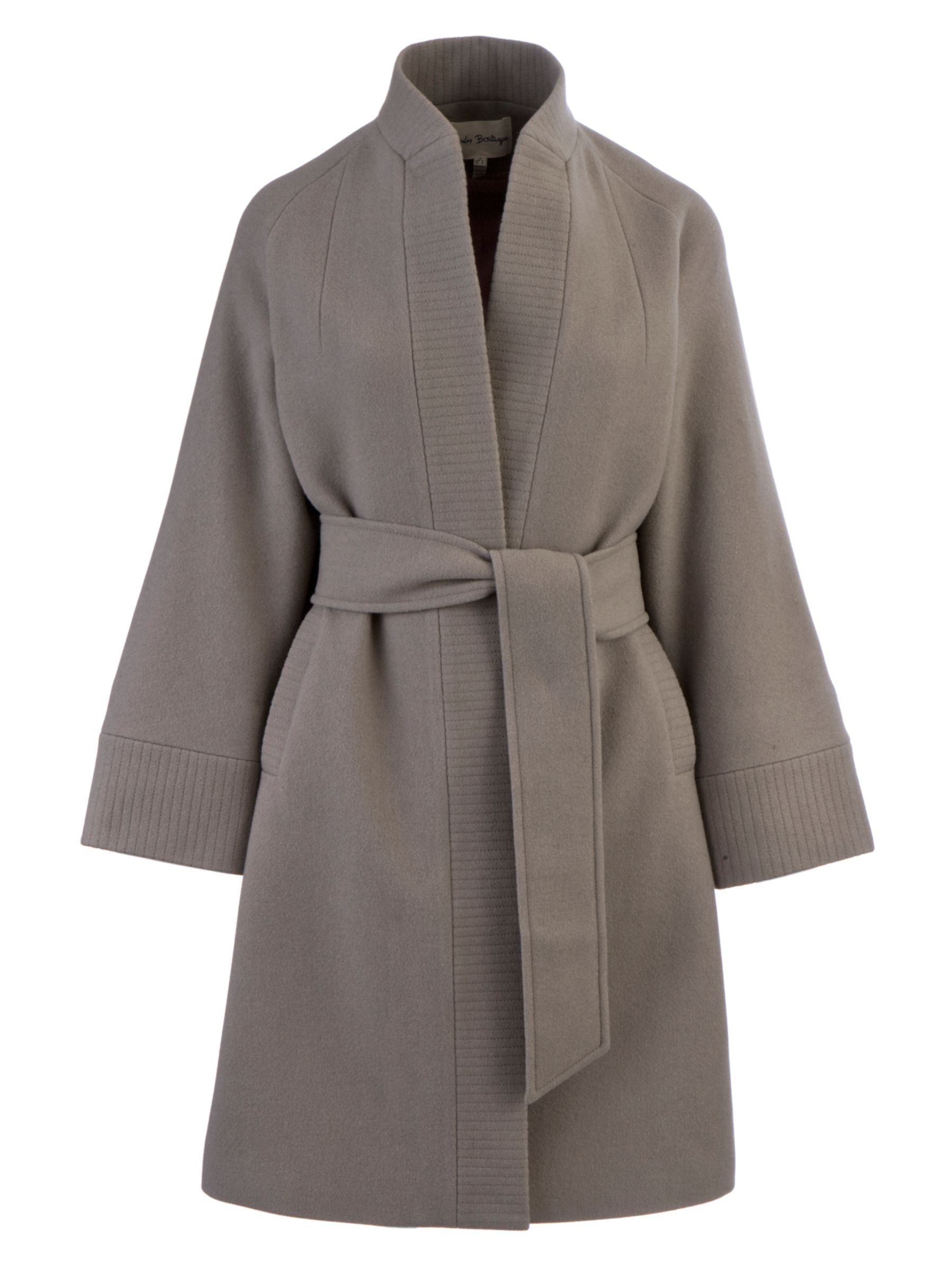 Joules Farell Edge to Edge Coat, Soft Grey at JohnLewis