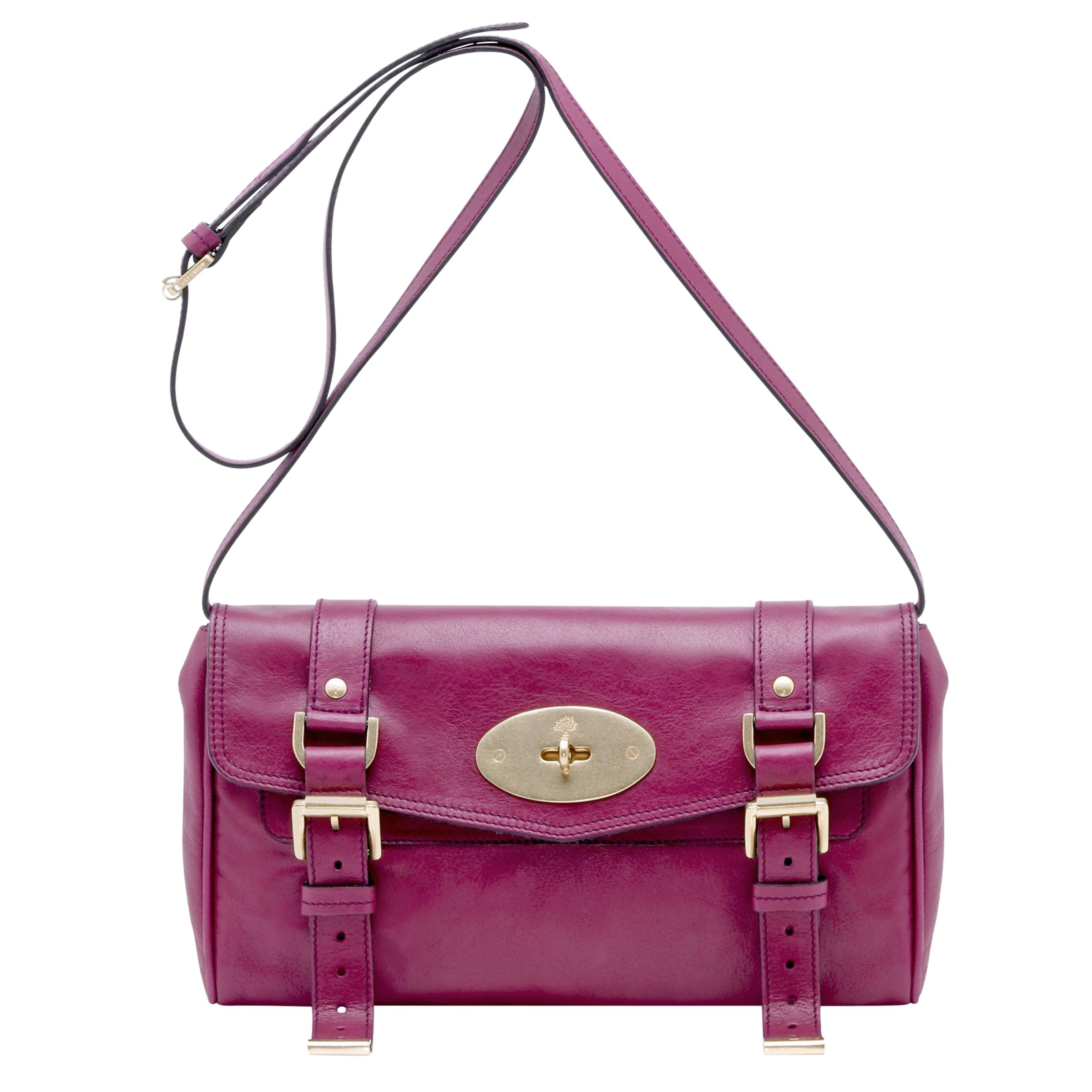 Mulberry Alexa Small Shoulder Clutch Handbag, Plum at John Lewis