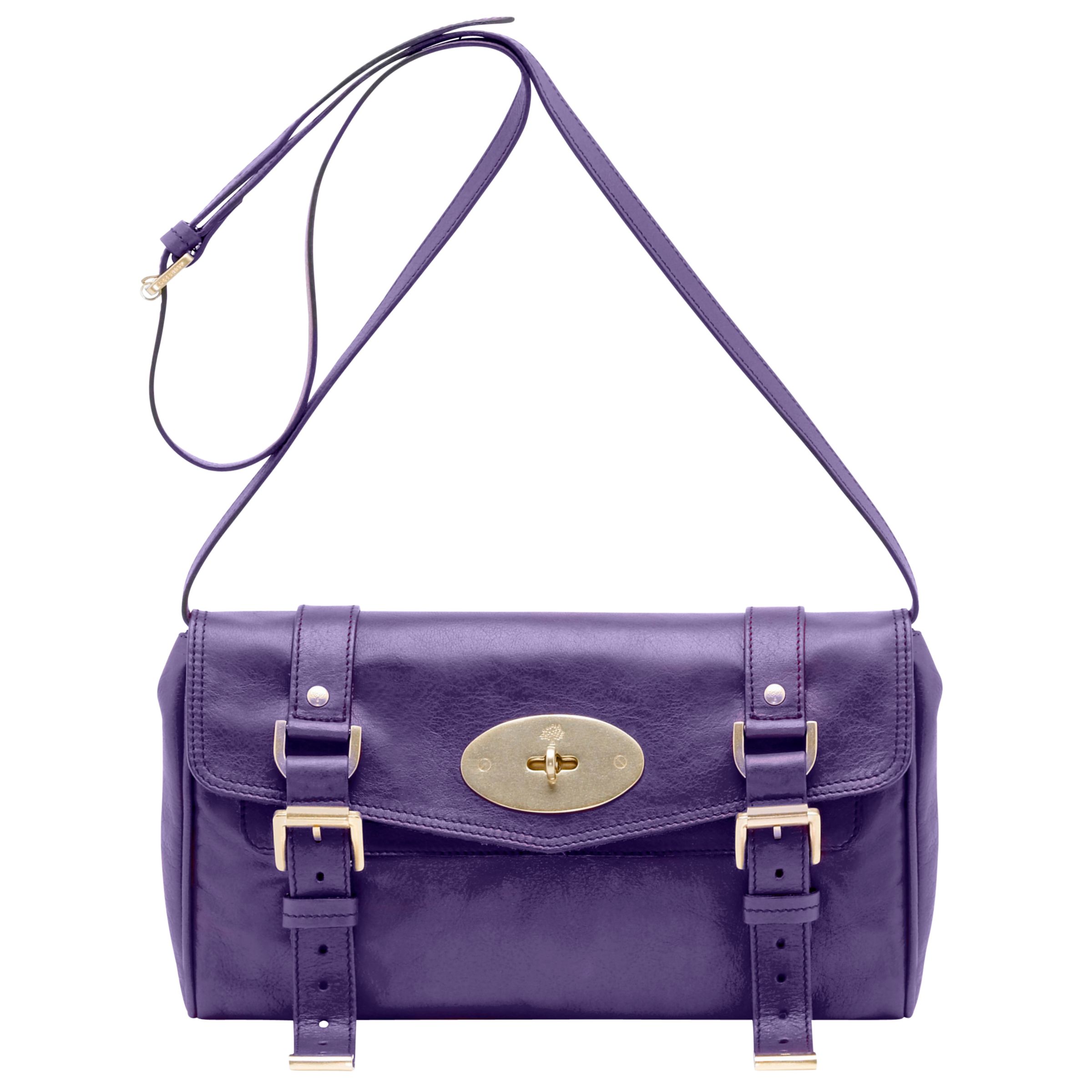 Mulberry Alexa Small Shoulder Clutch Handbag, Grape at John Lewis