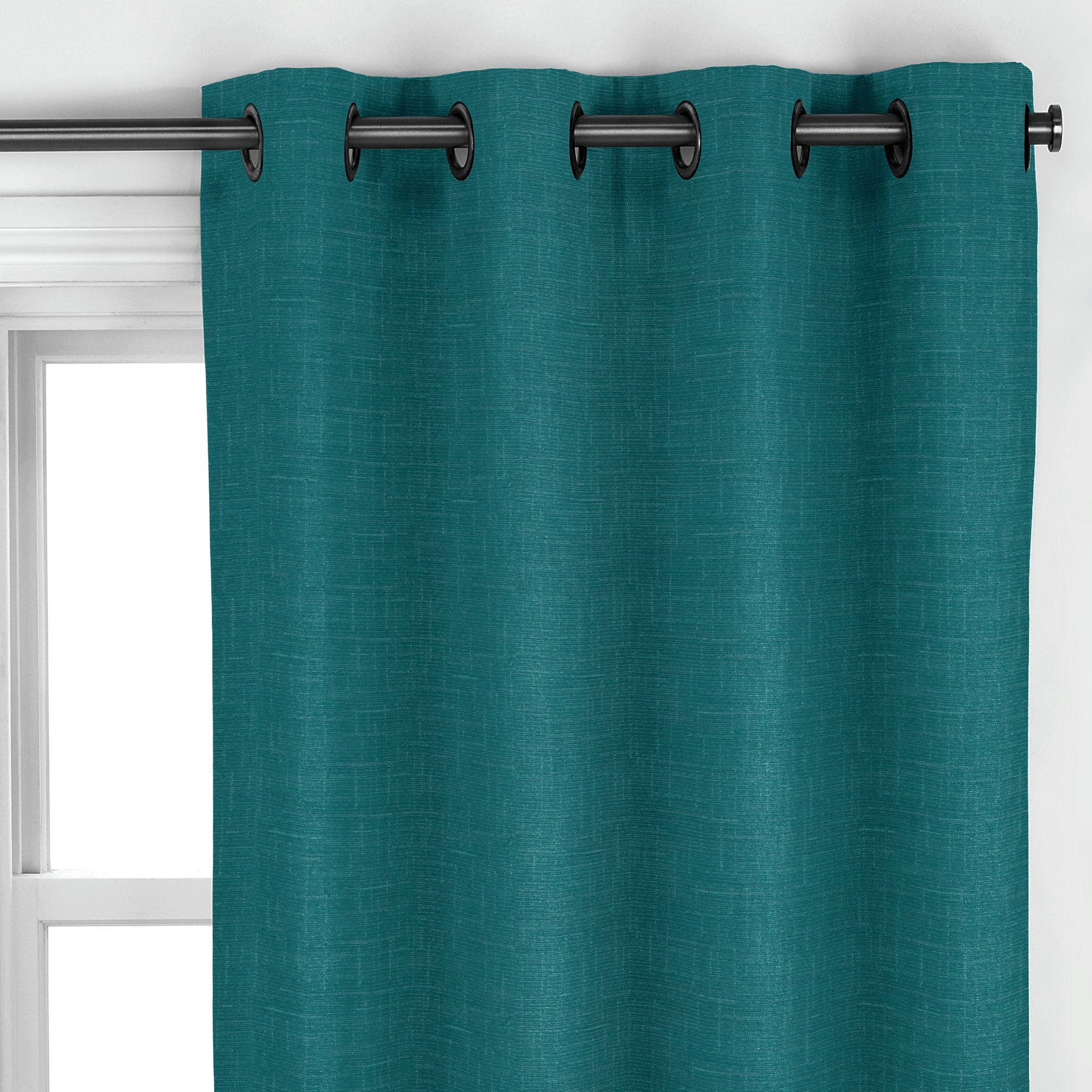 John Lewis Brighton Eyelet Curtains, Teal