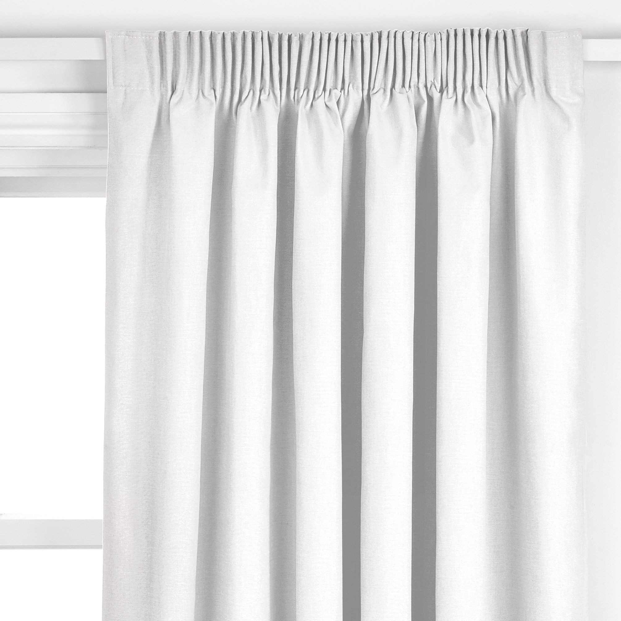 John Lewis Plain Linen Pencil Pleat Curtains,