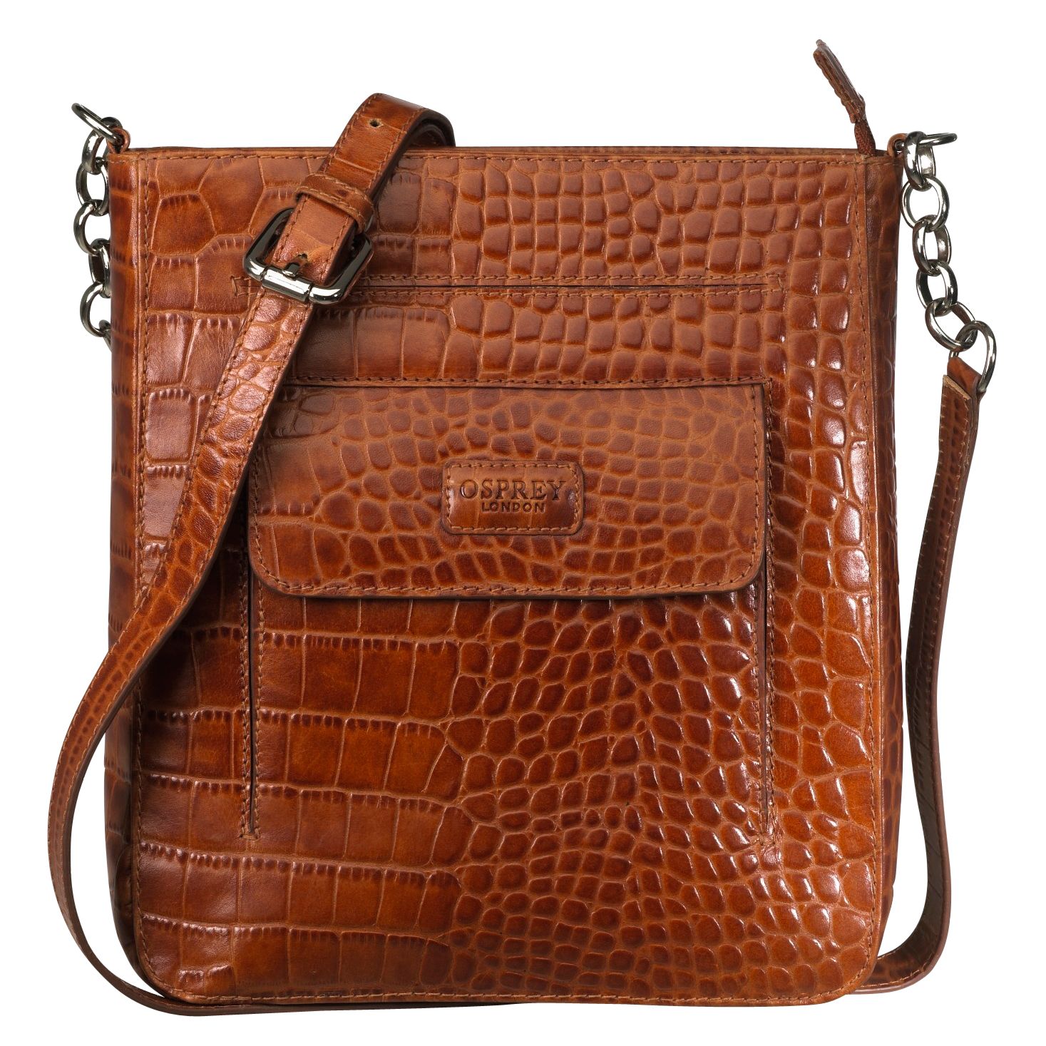 Osprey London The Carapace Across Body Handbag, Tan at John Lewis