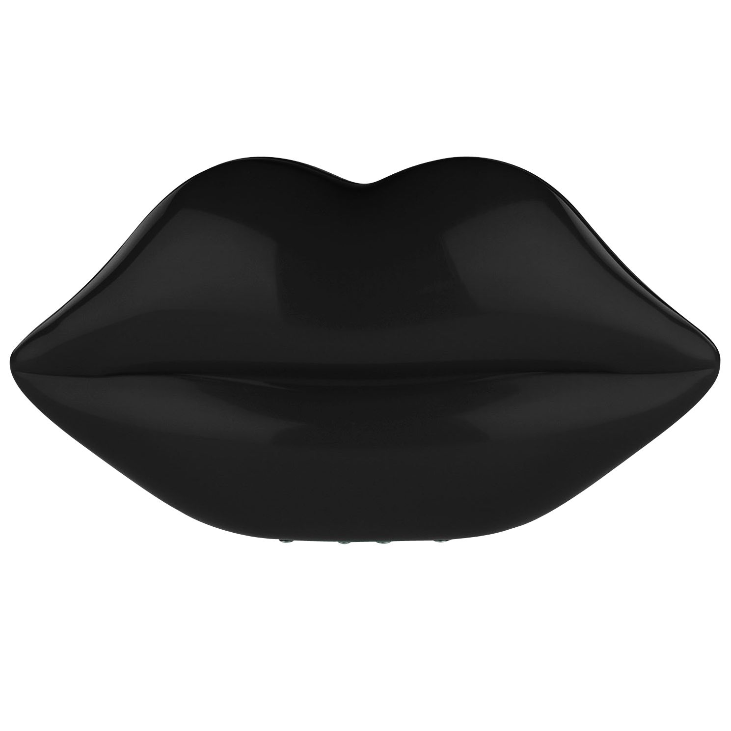 Lulu Guinness Perspex Lips Clutch Handbag, Black at John Lewis