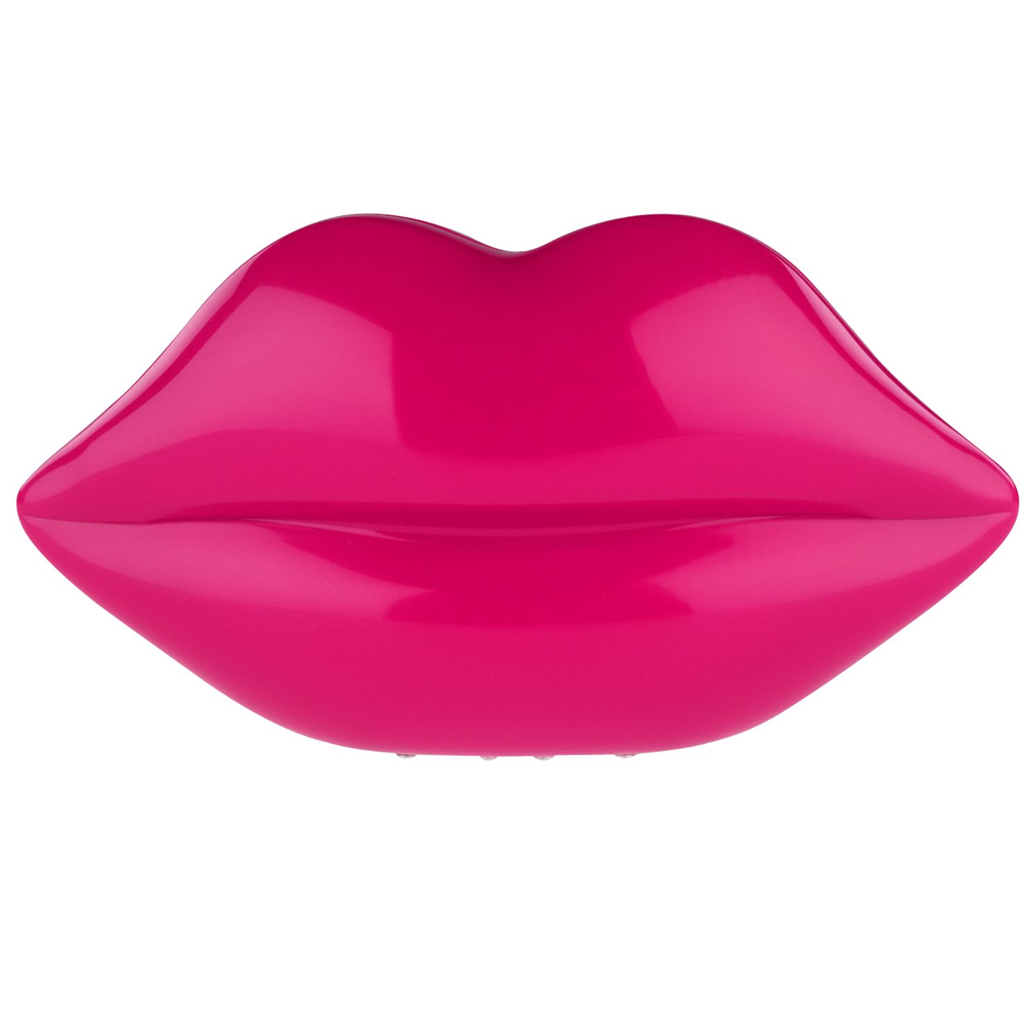 Lulu Guinness Perspex Lips Clutch Handbag, Pink at John Lewis