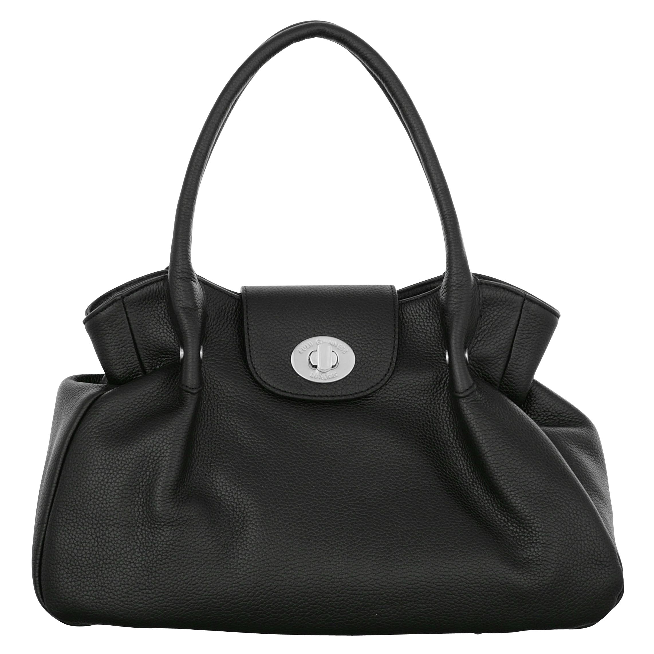 Lulu Guinness Romilly Large Shoulder Handbag, Black at John Lewis