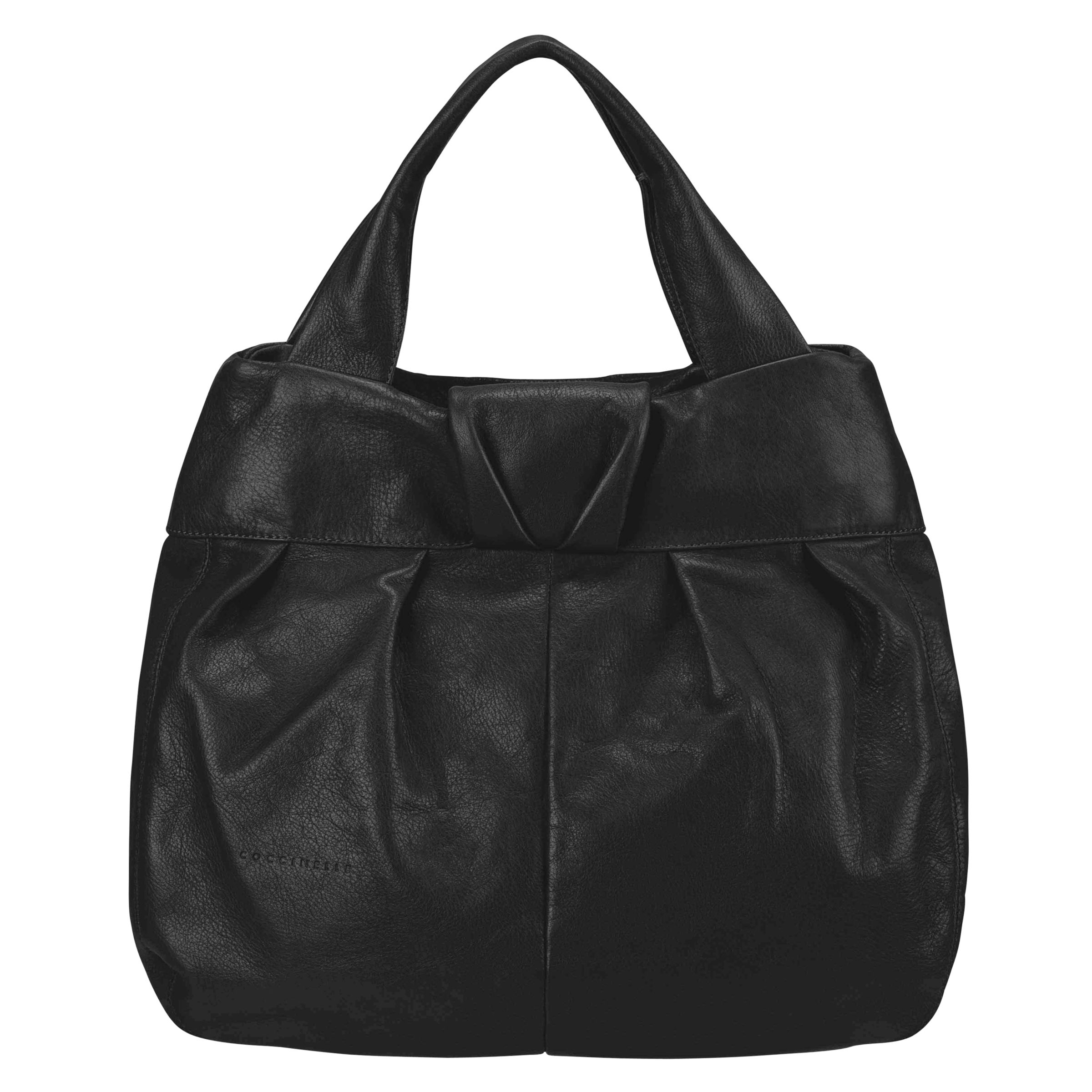 Coccinelle Beatrix Knot Leather Hobo Handbag, Black at John Lewis