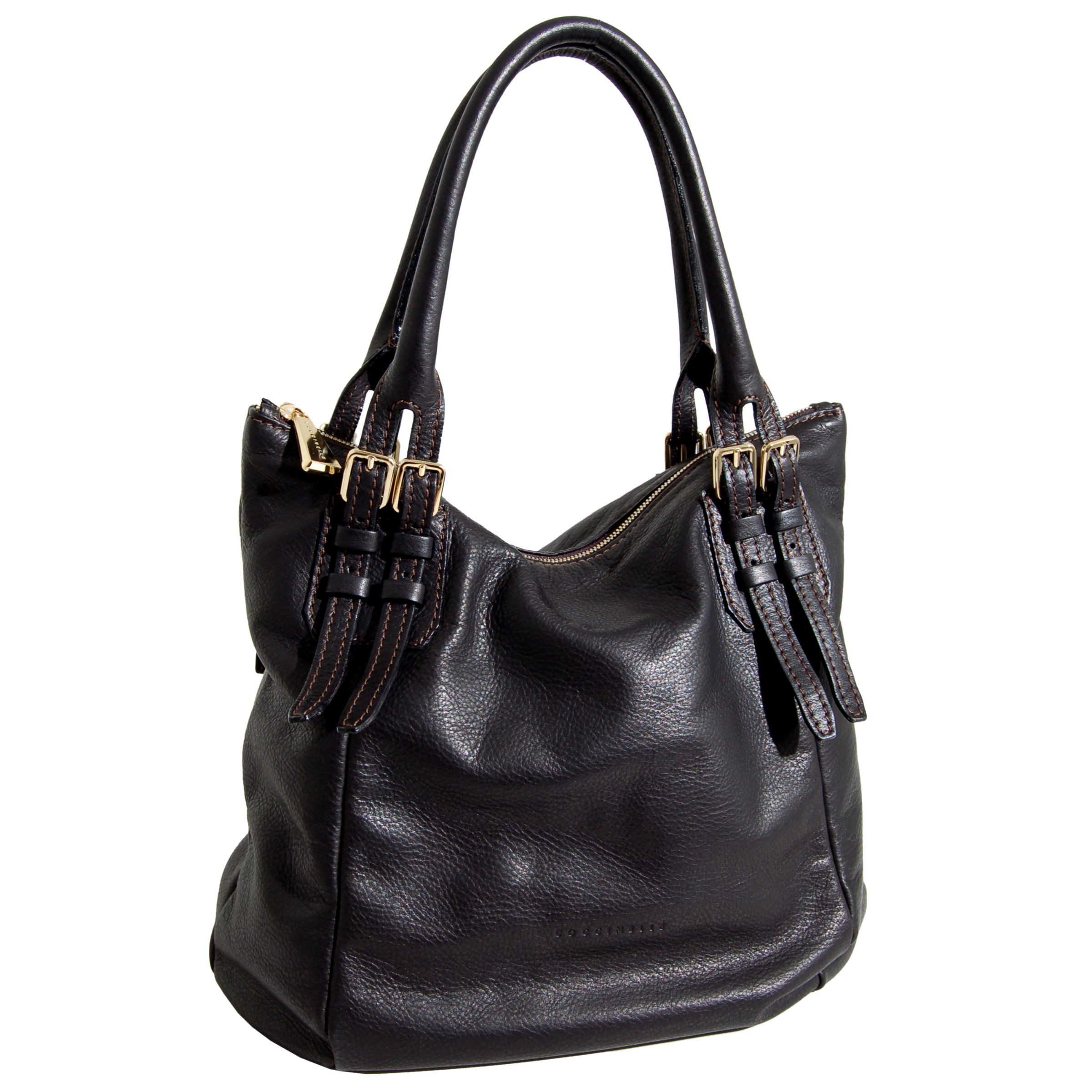 Coccinelle Judy Buckle Tote Handbag, Black at John Lewis