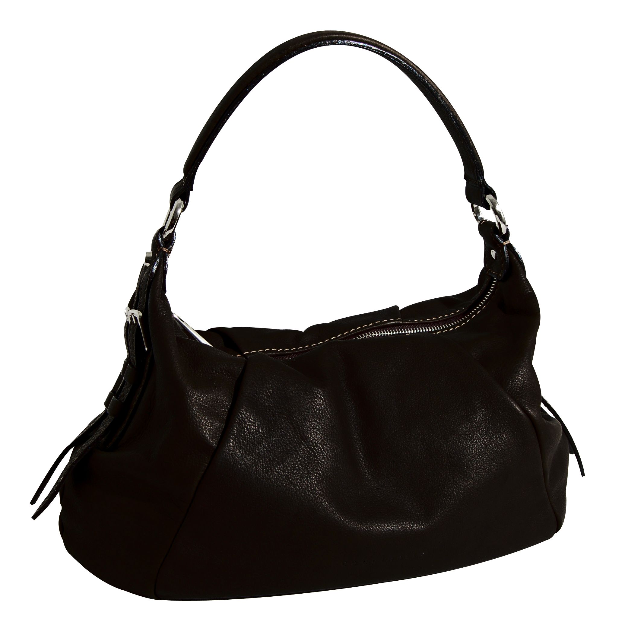 Coccinelle Judy Buckle Shoulder Handbag, Black at JohnLewis