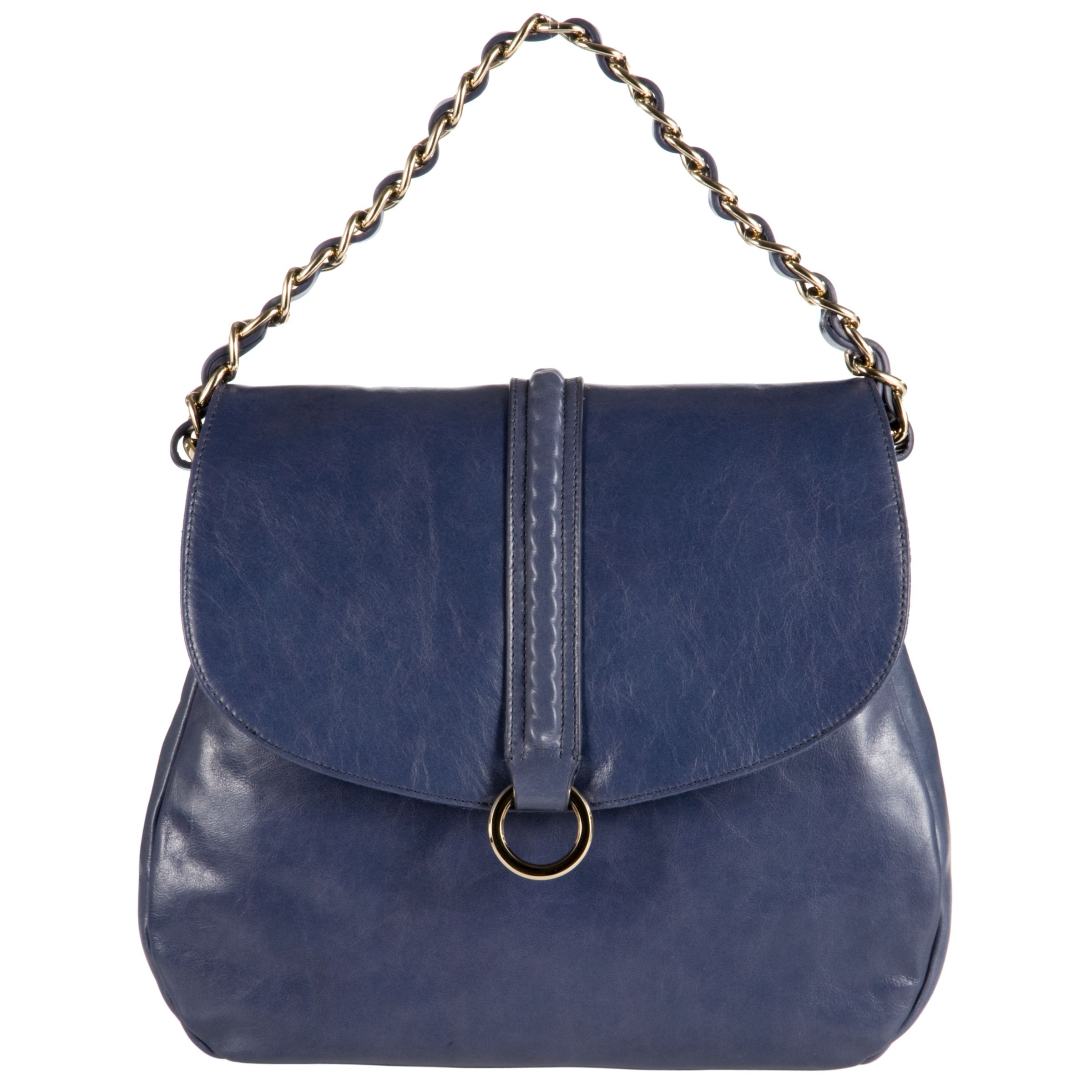 Coccinelle Greta Chain Detail Across Body Handbag, Blue at JohnLewis