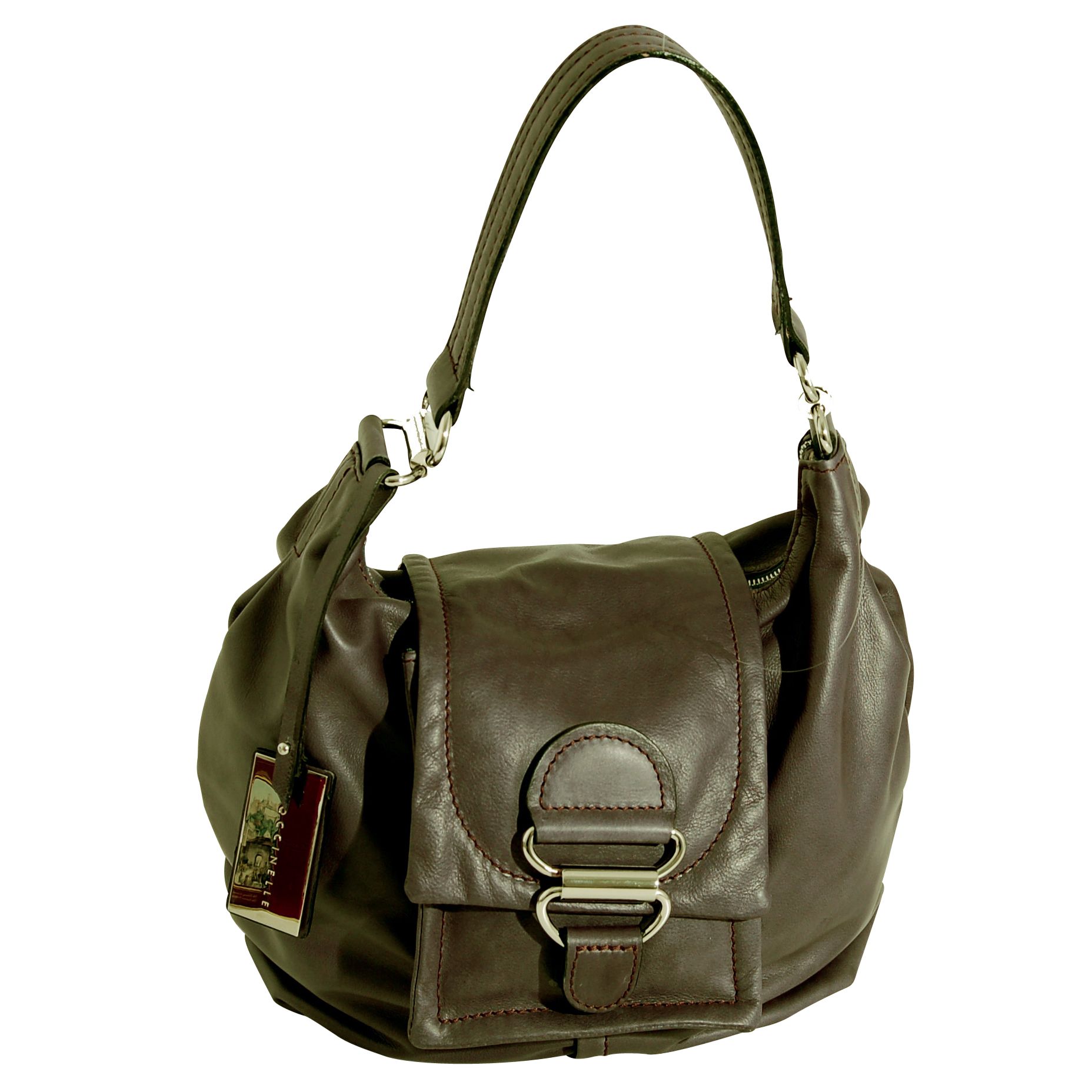 Coccinelle Joan Medium Hobo Handbag, Brown at John Lewis