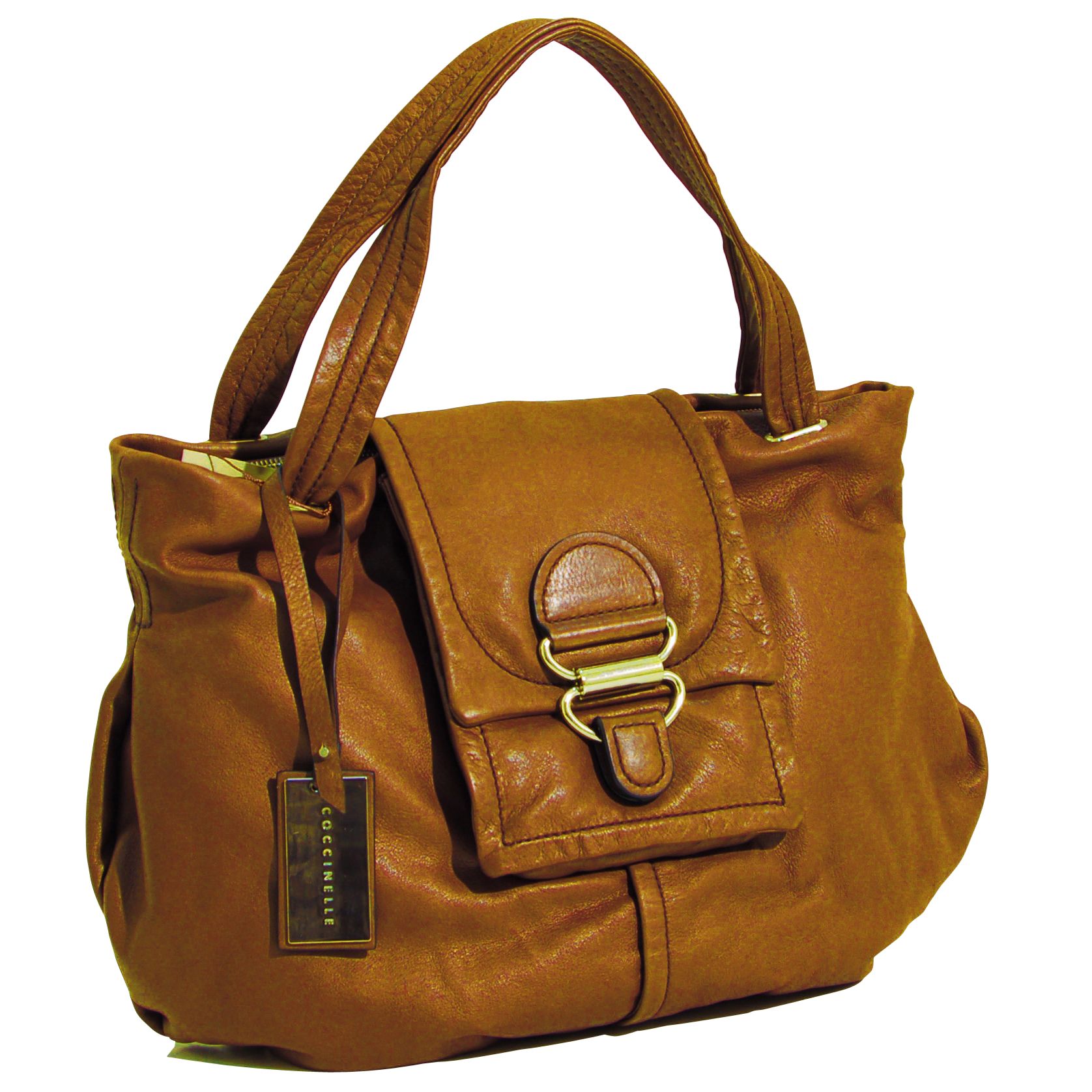 Coccinelle Joan Large Shoulder Bag, Tan at John Lewis