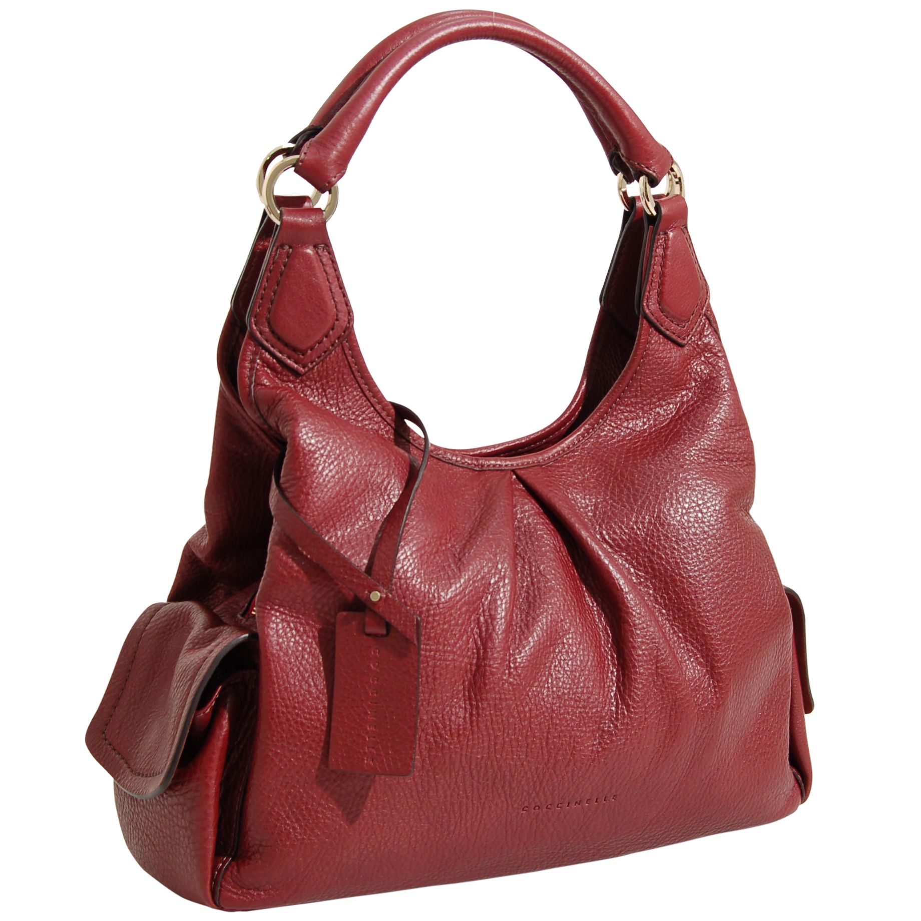 Coccinelle Cate Handbag with Triple Compartments, Red at John Lewis