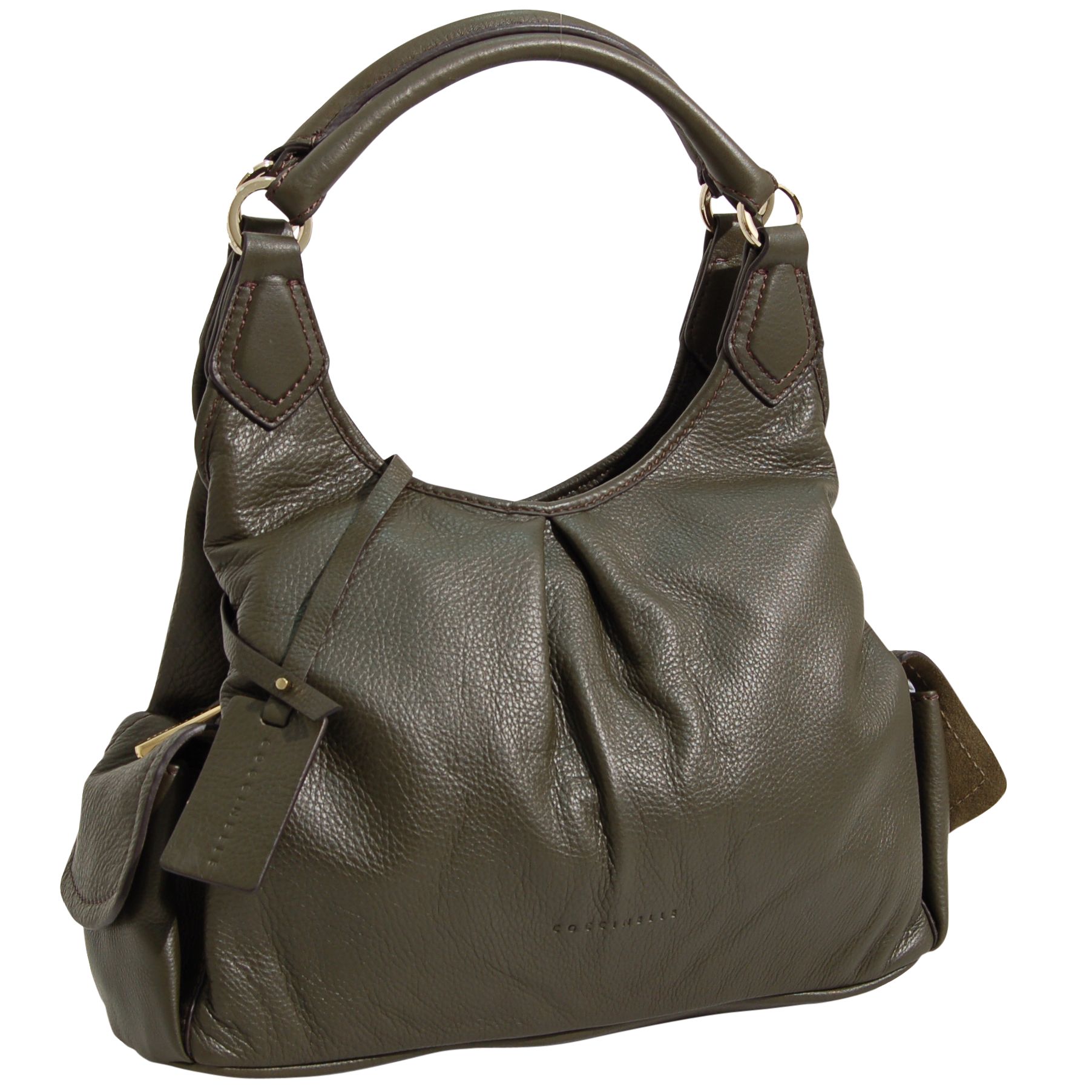Coccinelle Cate Handbag with Triple Compartments, Green at John Lewis