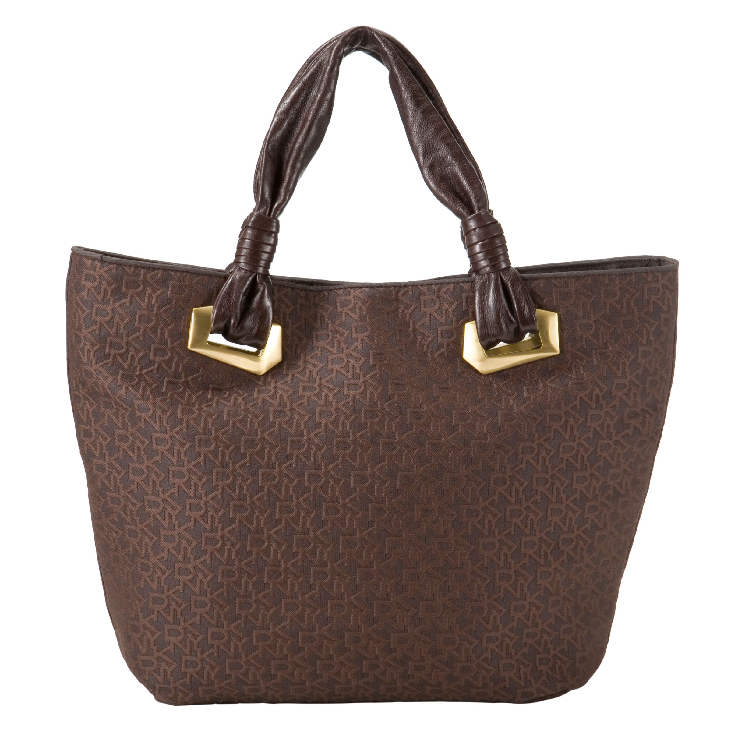 DKNY Town & Country Modern Shopper Handbag, Brown at John Lewis