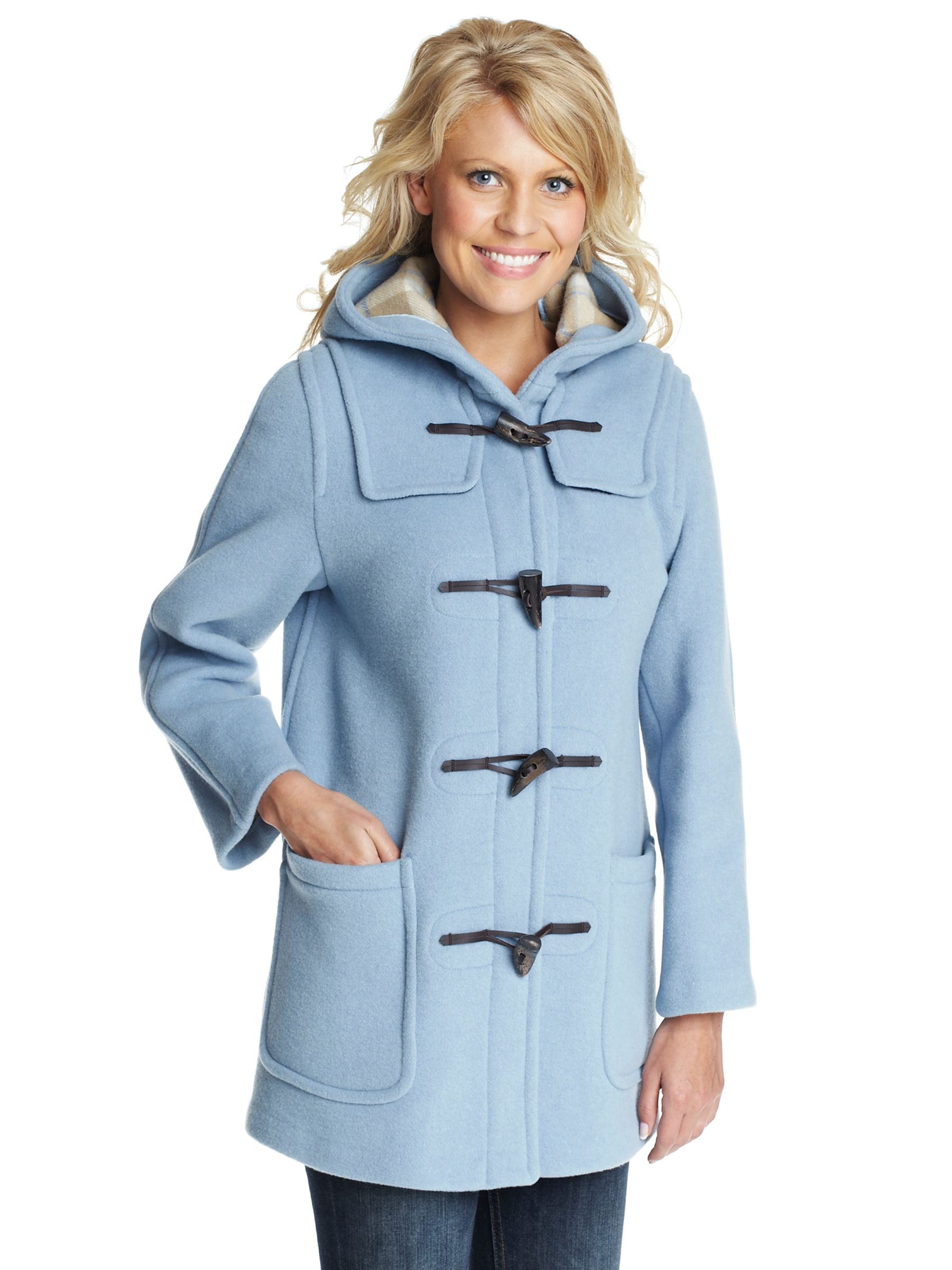 Gloverall Short Duffle Coat, Blue at John Lewis