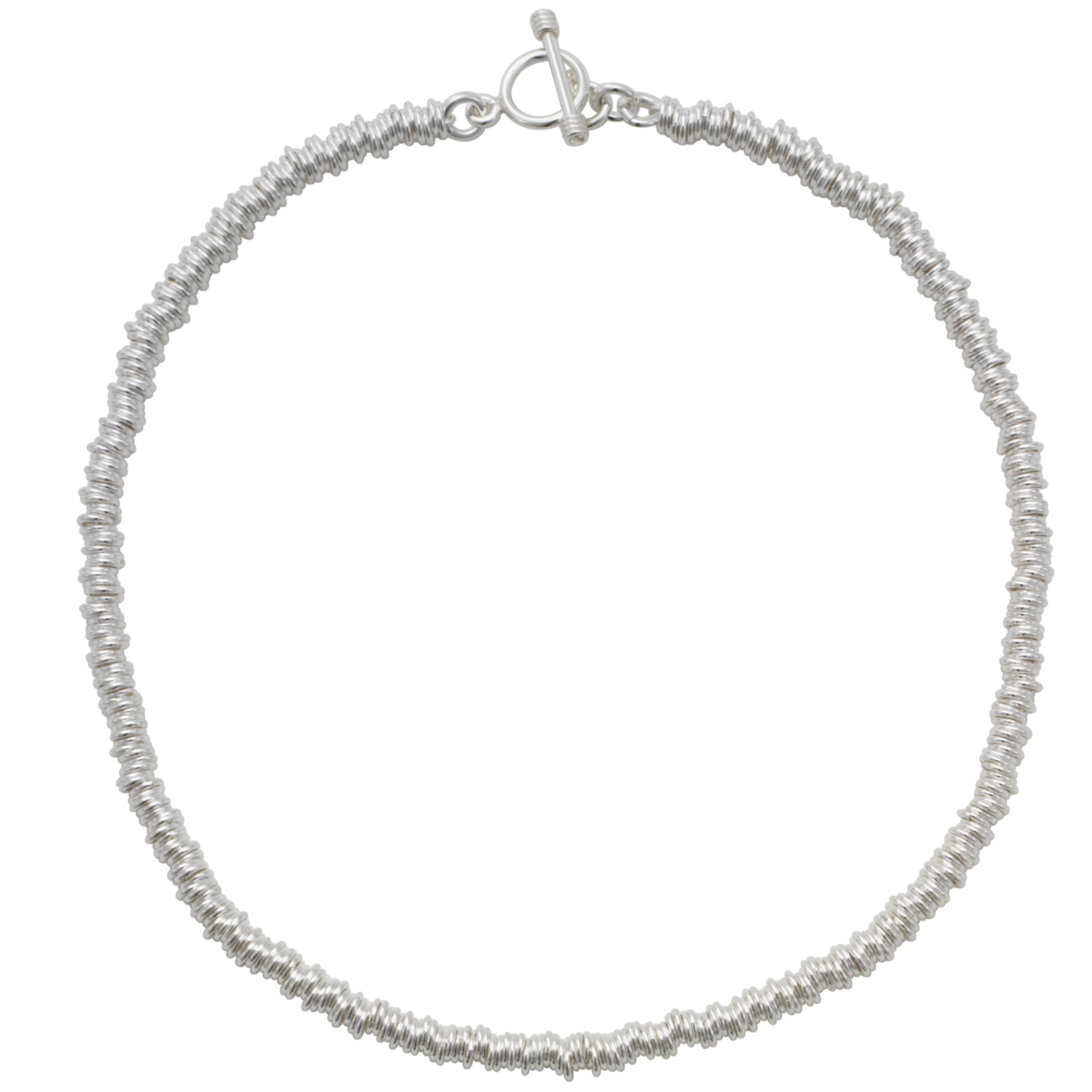Andea Silver Slinky Multi-Ring Necklace at John Lewis