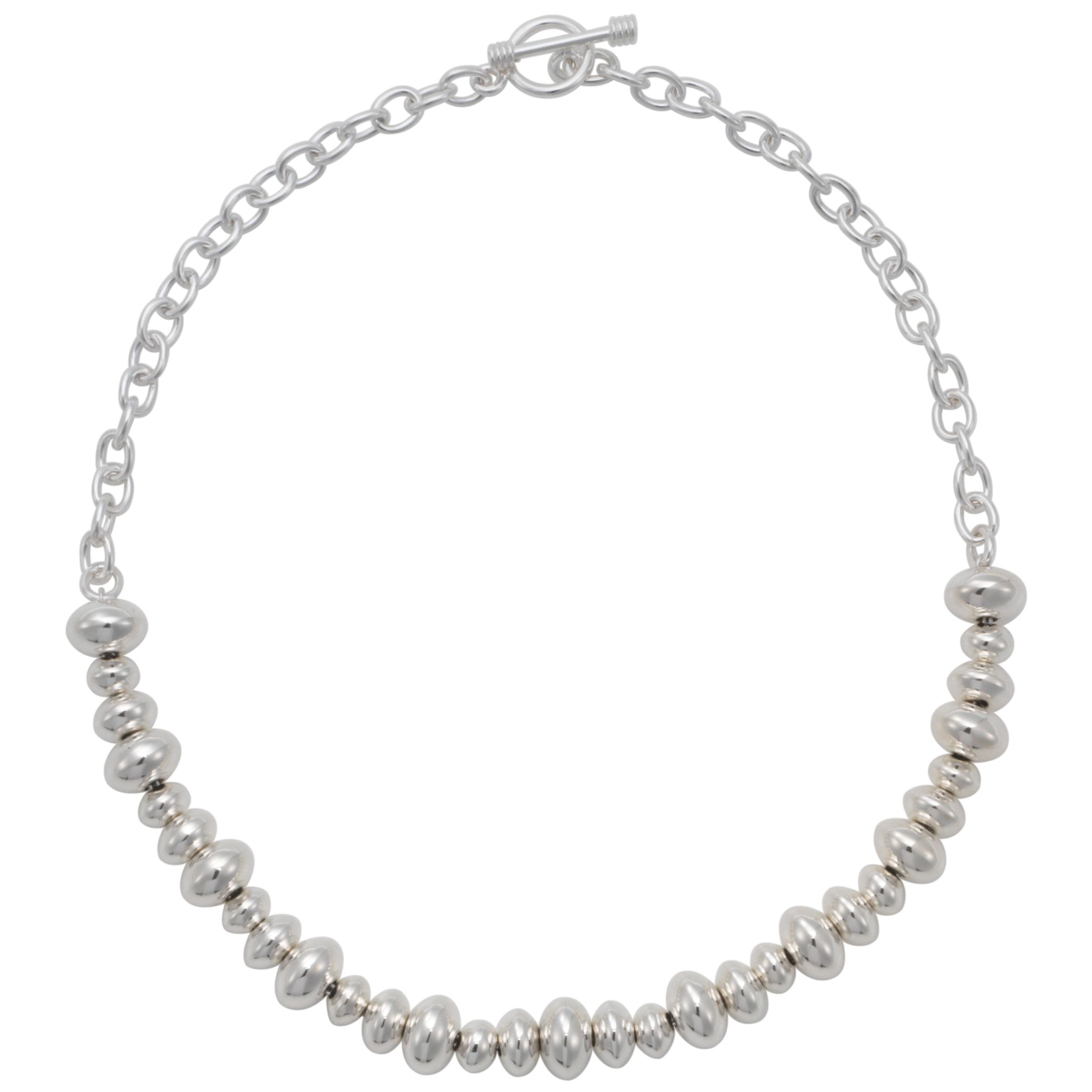 Andea Silver Rondelle Chain Necklace at John Lewis