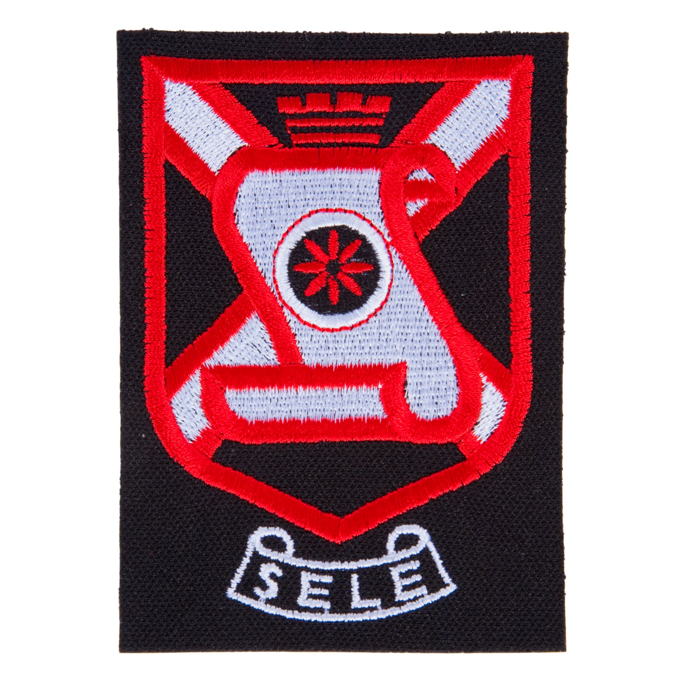 The Sele School Blazer Badge, Black/Red, One Size