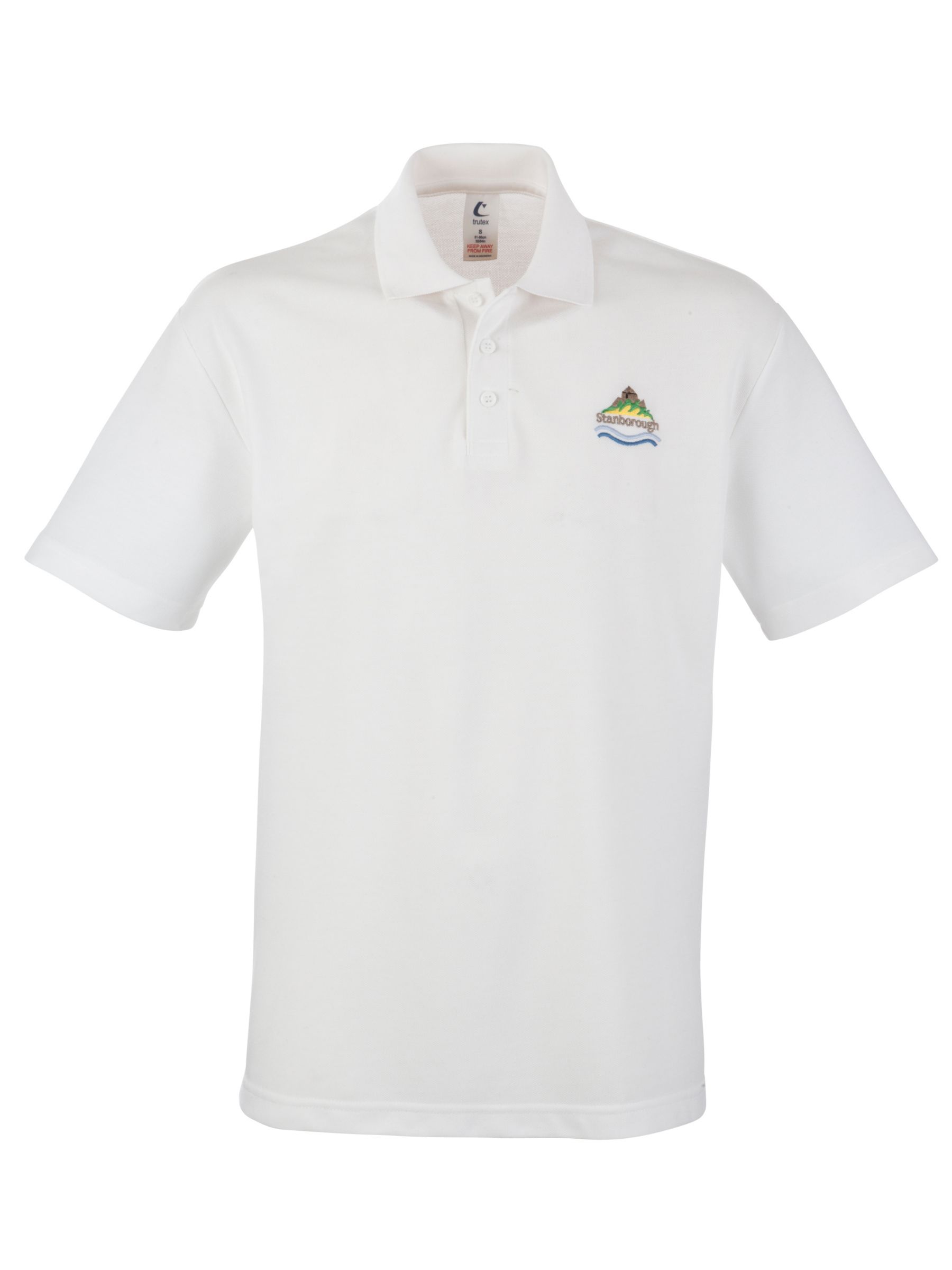 Stanborough School Unisex Polo Shirt, White, 13 years