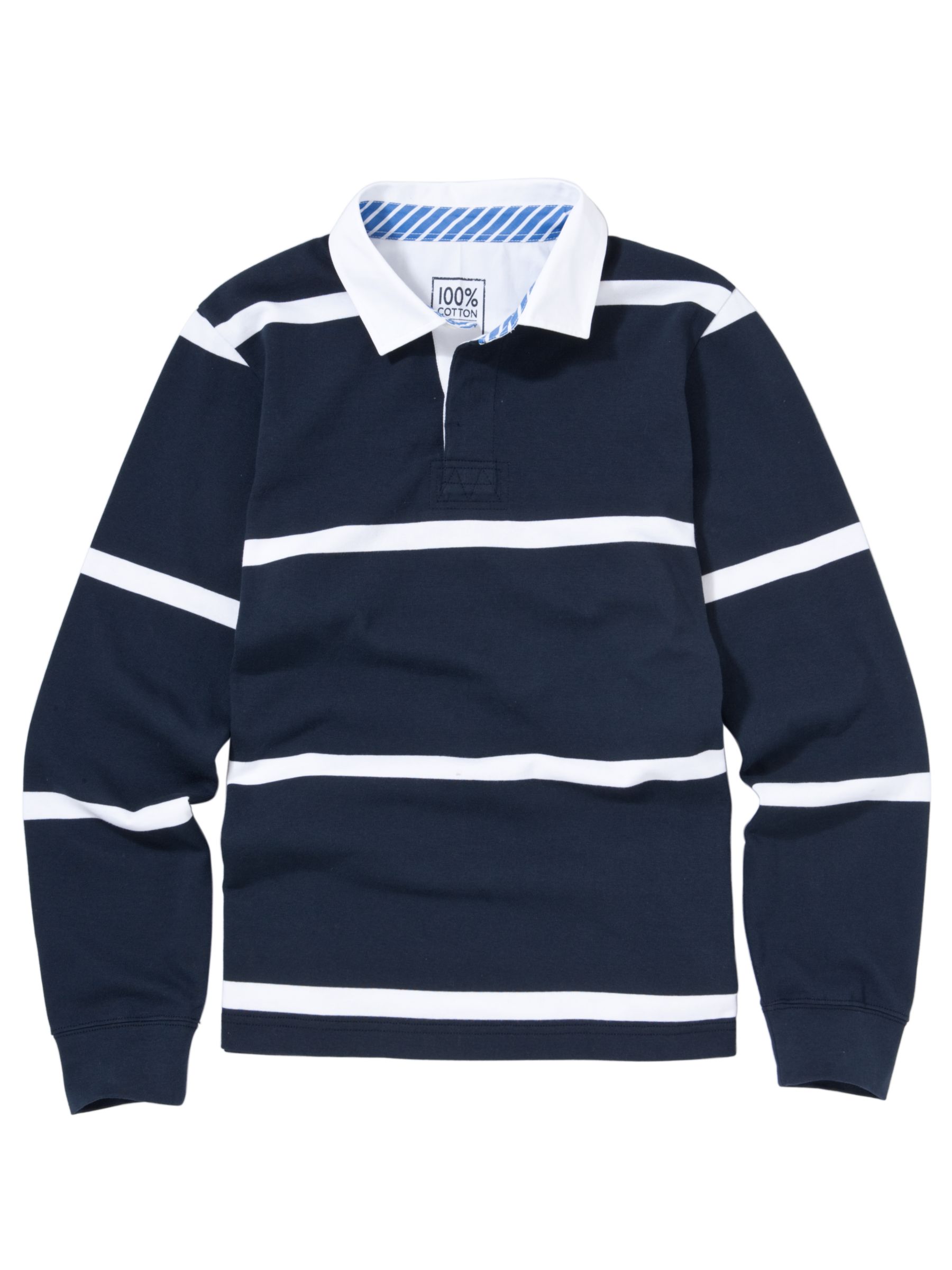 Single Stripe Rugby Shirt, Navy