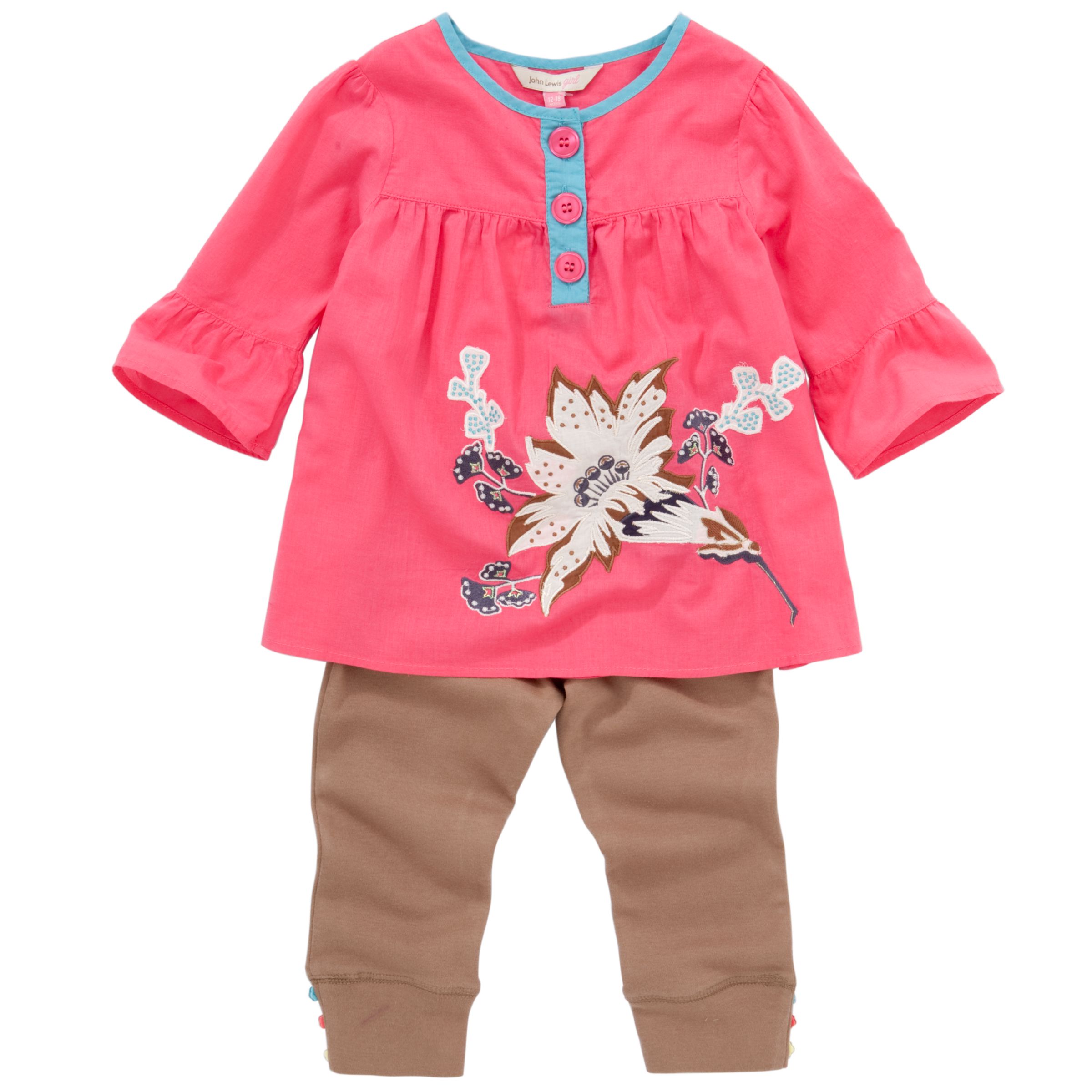 John Lewis Girl Cotton Blouse and Leggings Set,