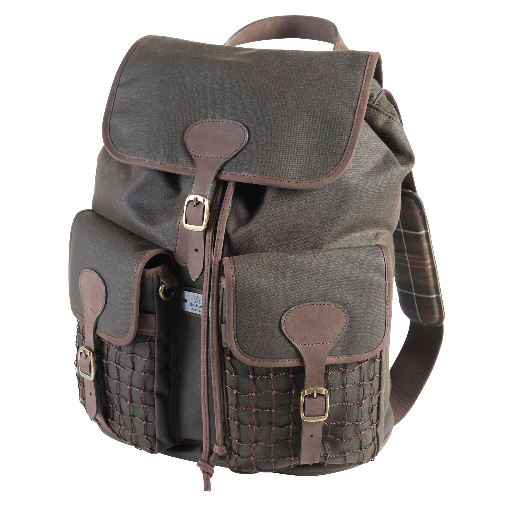 Barbour Beacon Wax Backpack, Brown at John Lewis