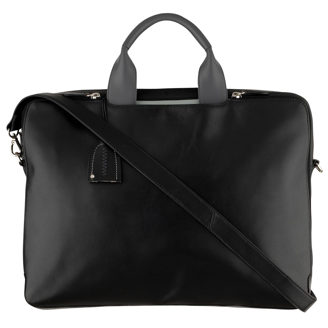Radley Leather Laptop Workbag, Black, One size at John Lewis