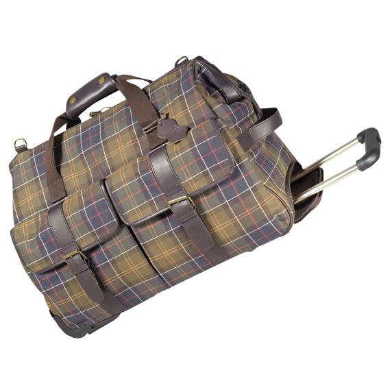 Barbour Tartan 2-Wheel Bag, Multicoloured at John Lewis