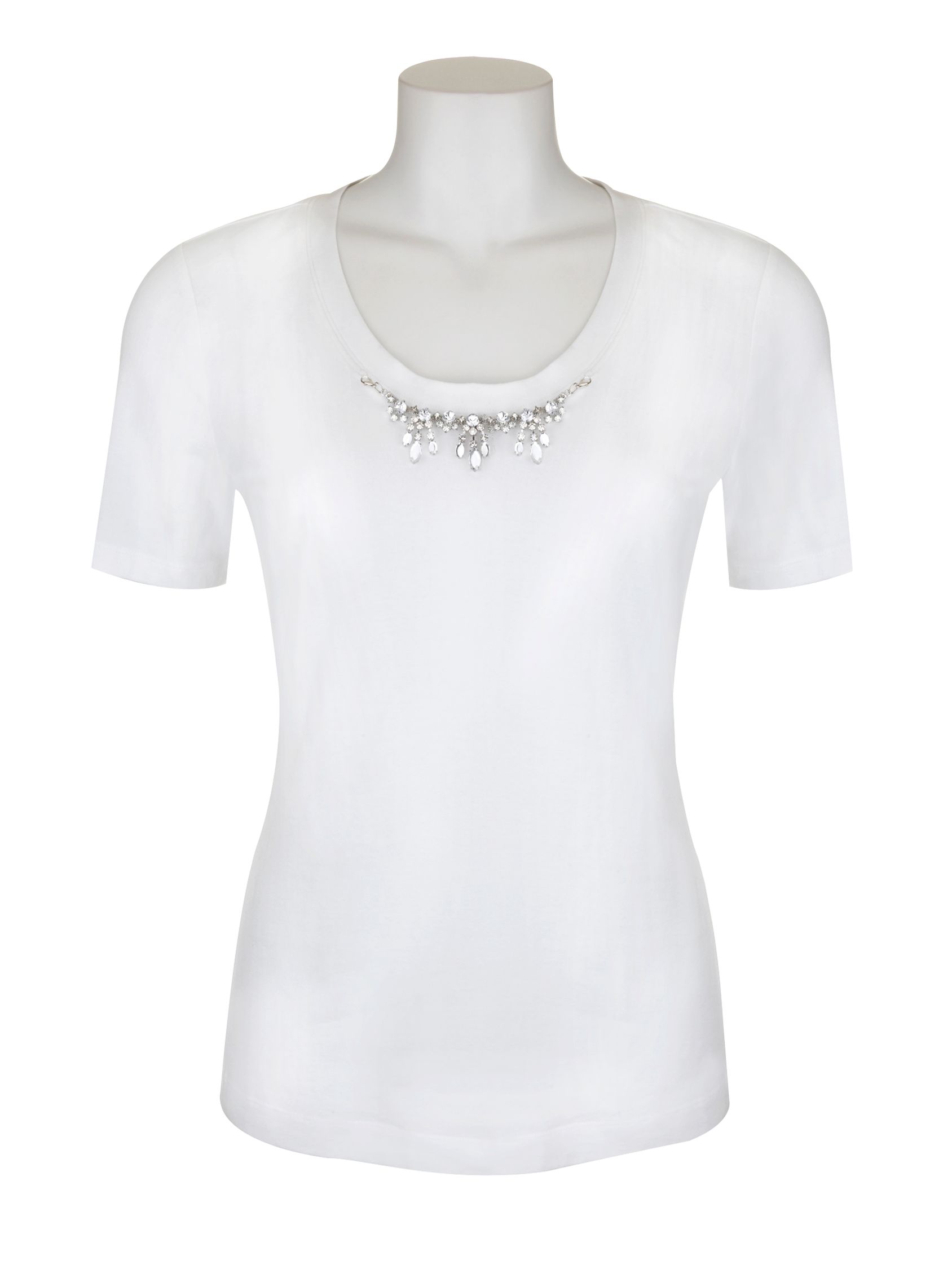 FWM Cotton Lycra Gem T-Shirt, White