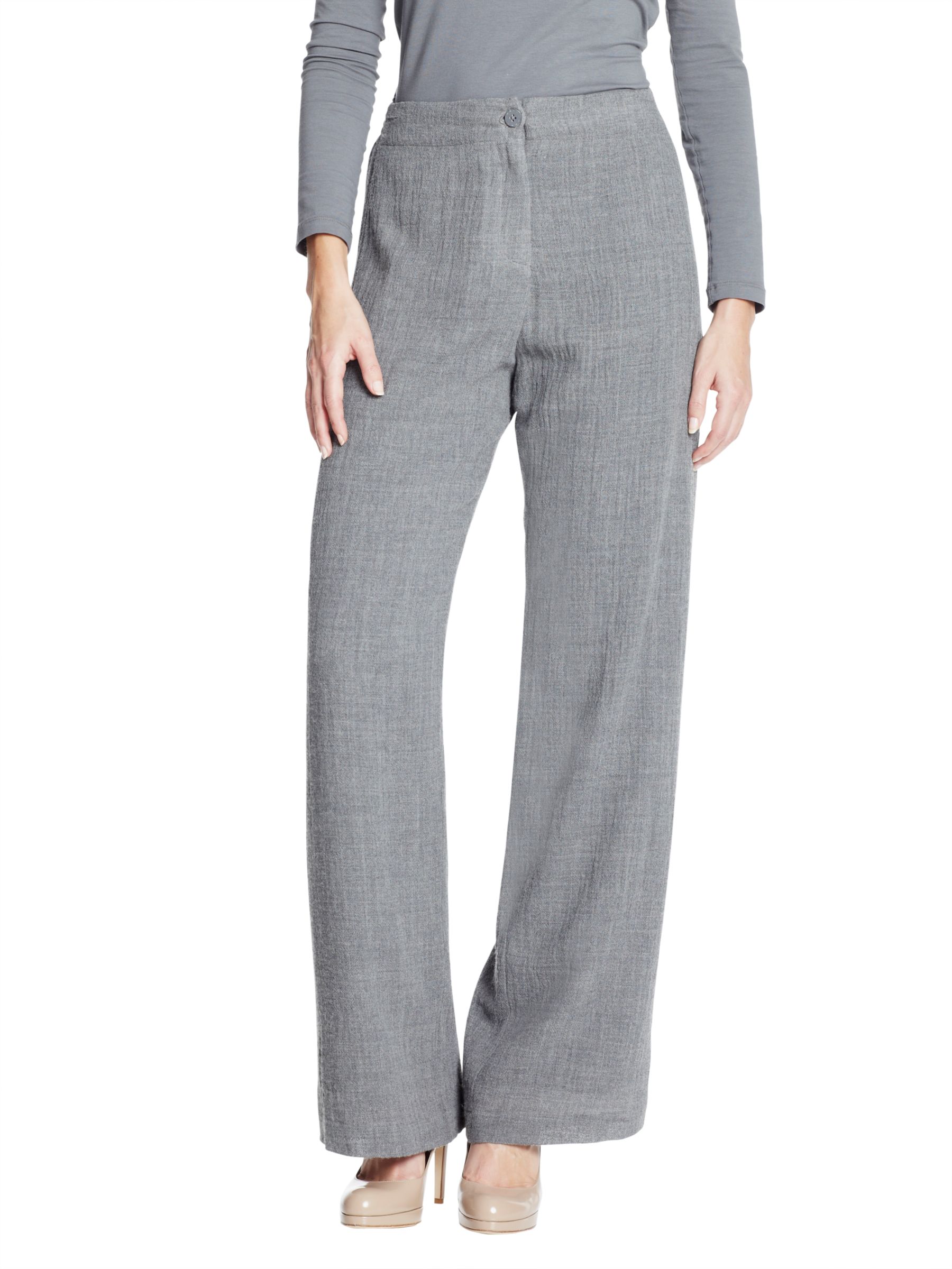 Crea Concept Parallel Leg Trousers, Grey at John Lewis