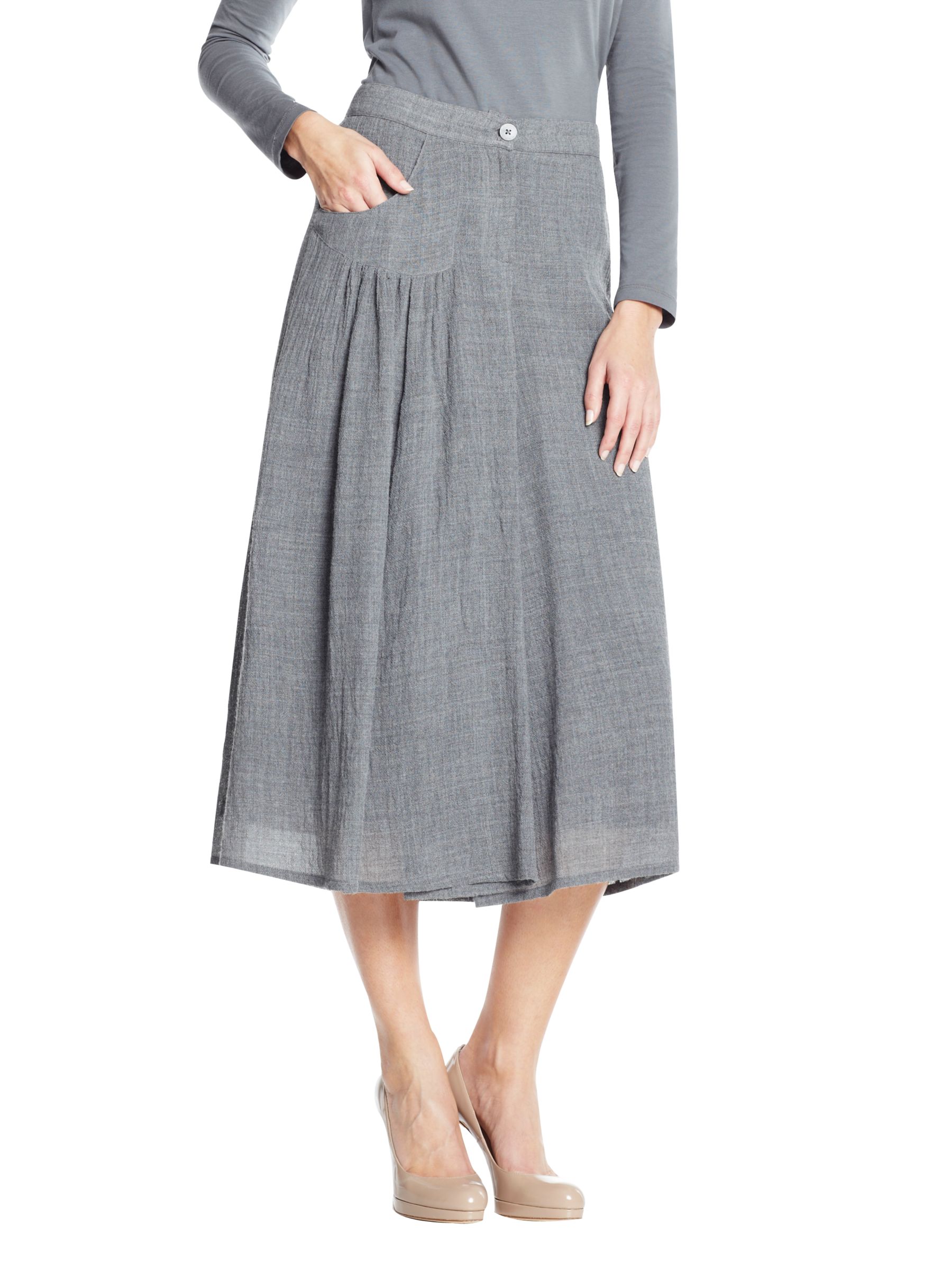 Crea Concept A-Line Skirt, Grey at John Lewis