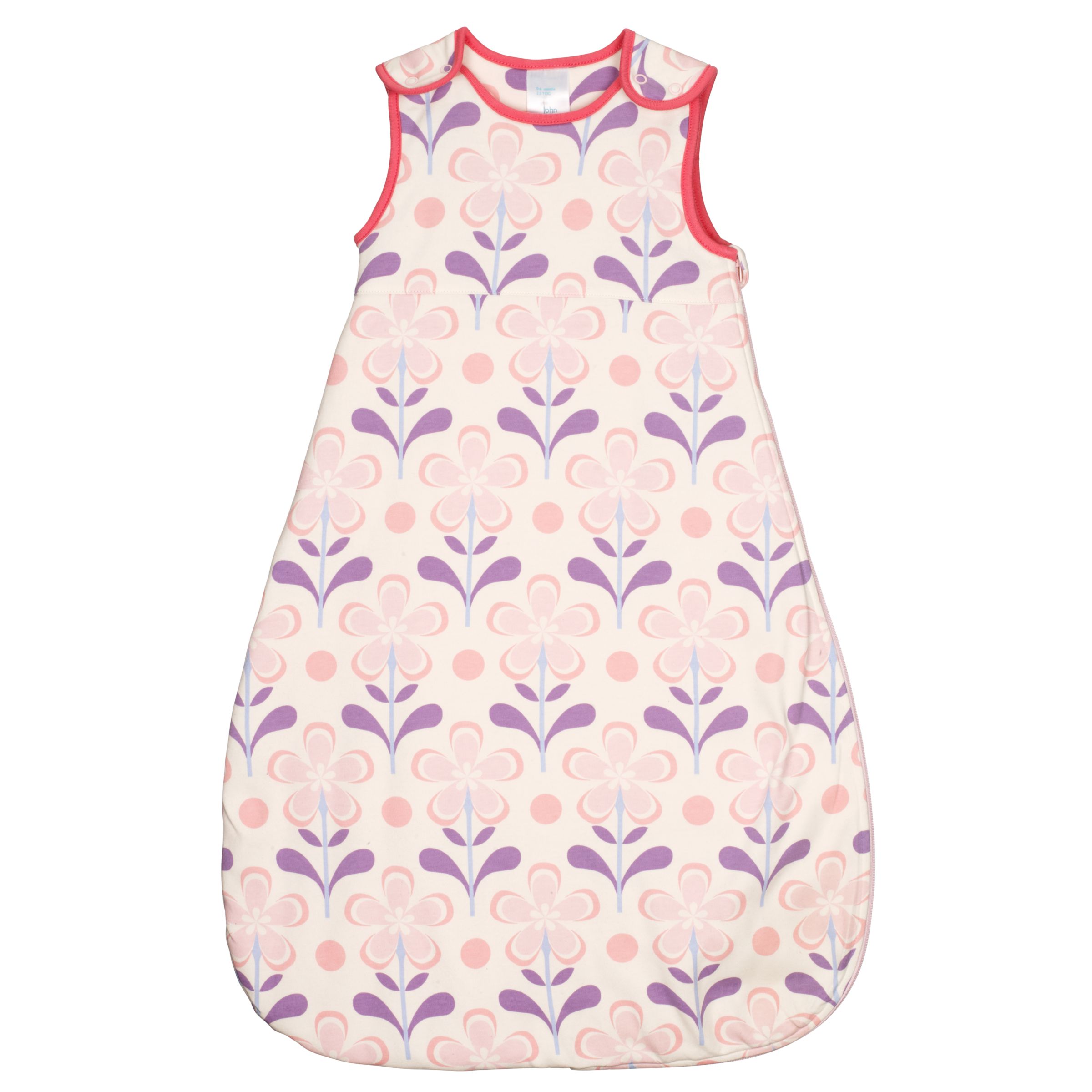 John Lewis Baby Retro Flower Print Sleeping Bag,