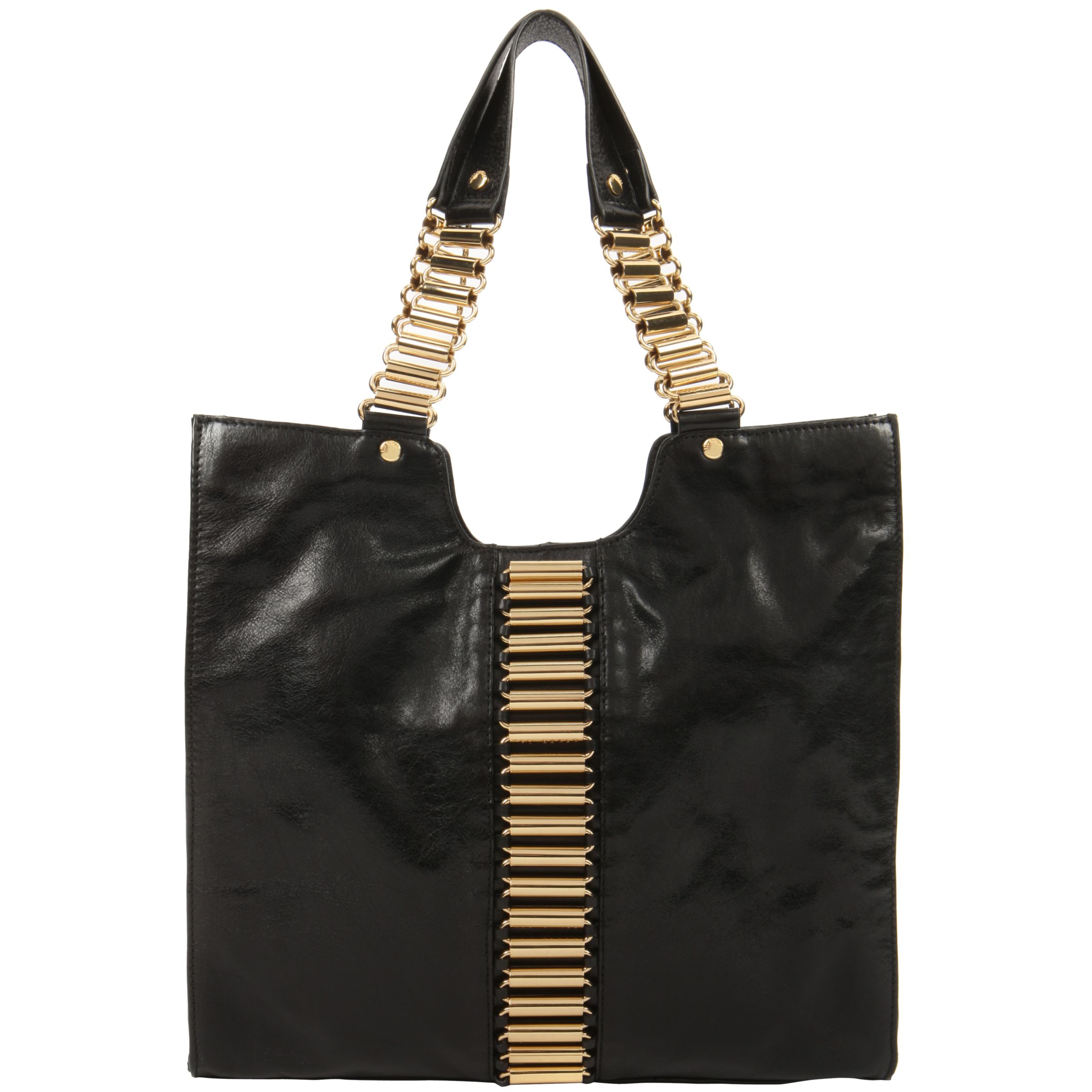 Ted Baker Noa Tube Chain Shopper Bag, Black at John Lewis