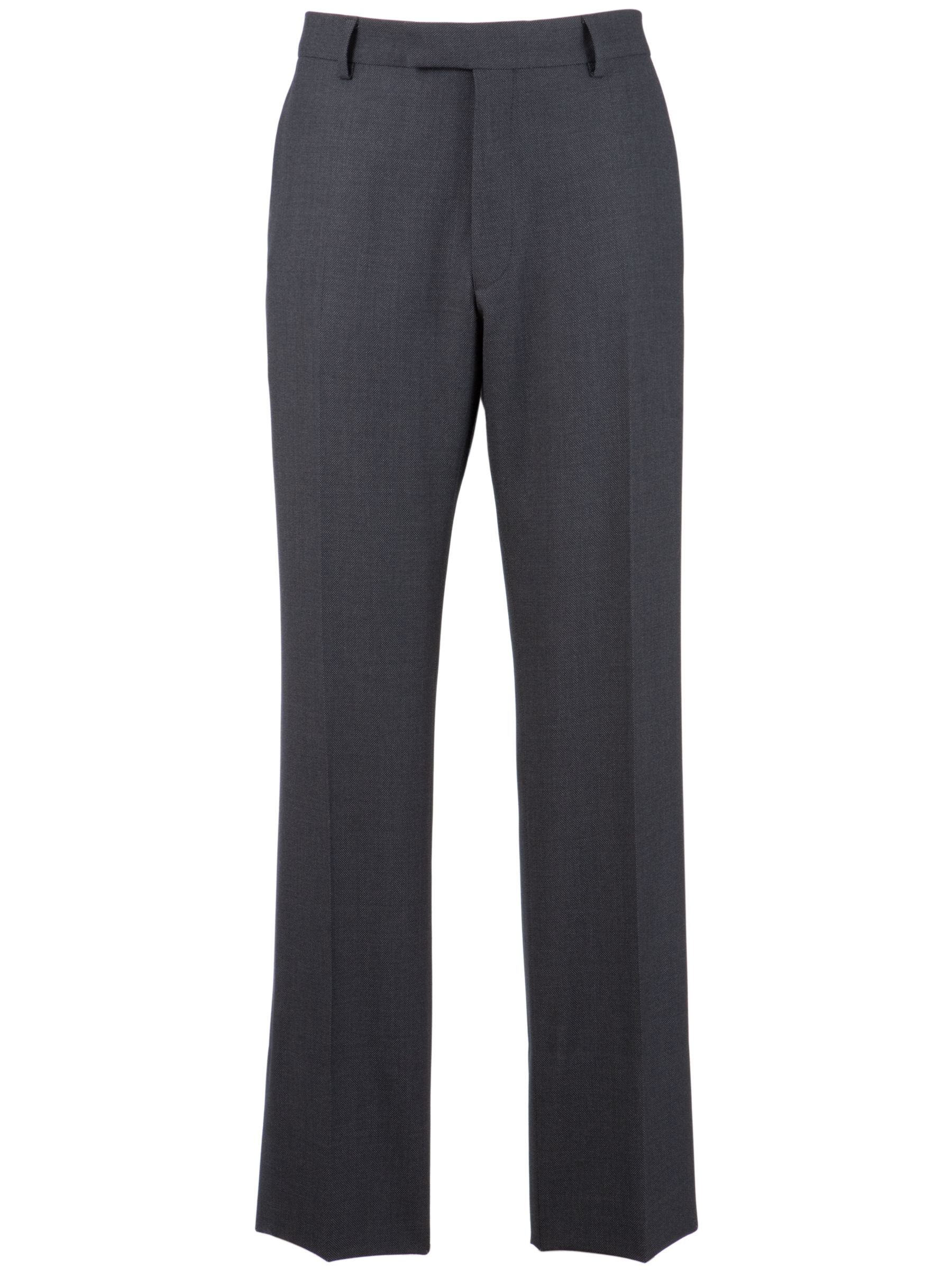 Mayfair Richard James Birdseye Flat Fronted Suit Trousers, Charcoal at John Lewis