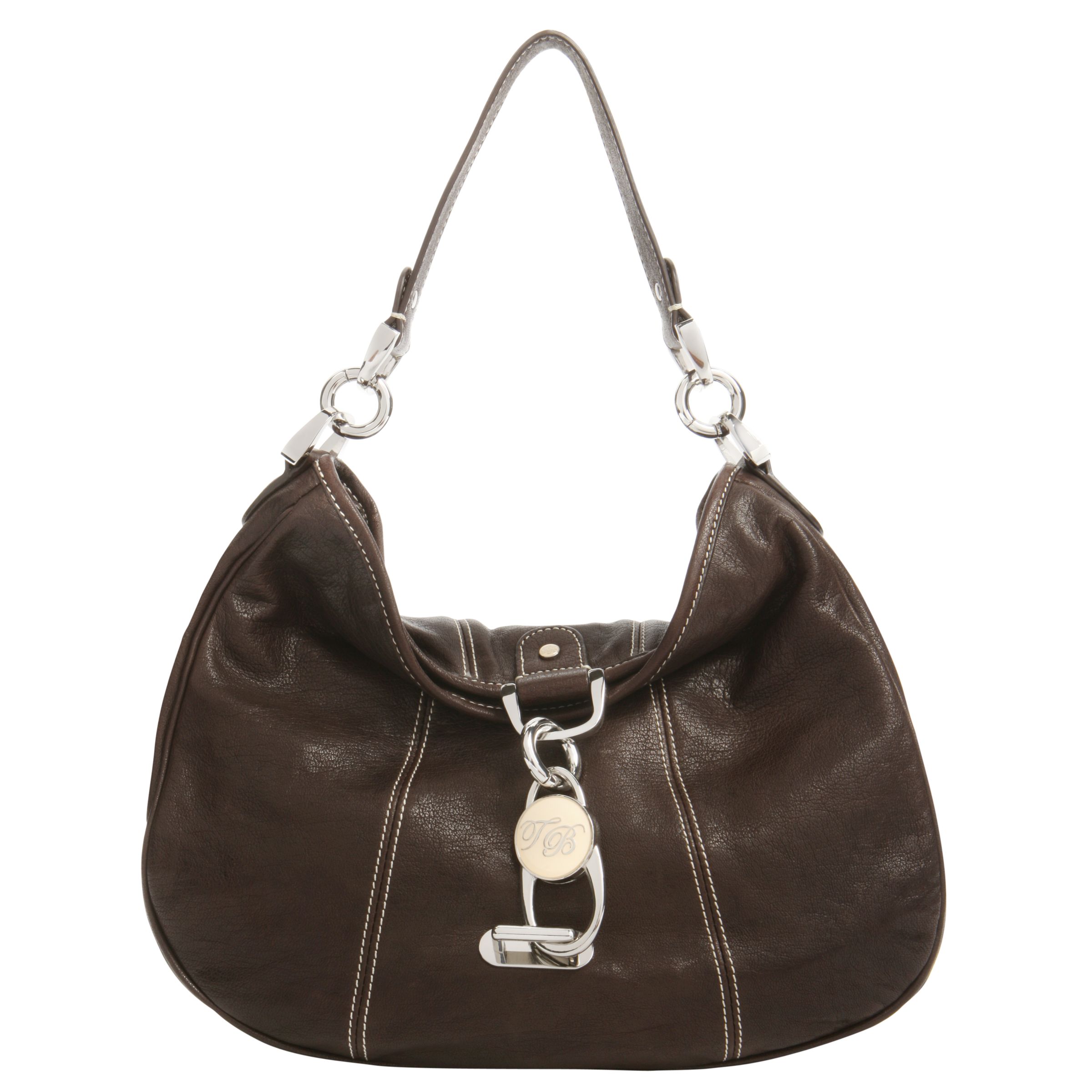 Ted Baker Fly Dog Clip Shoulder Handbag, Chocolate at John Lewis