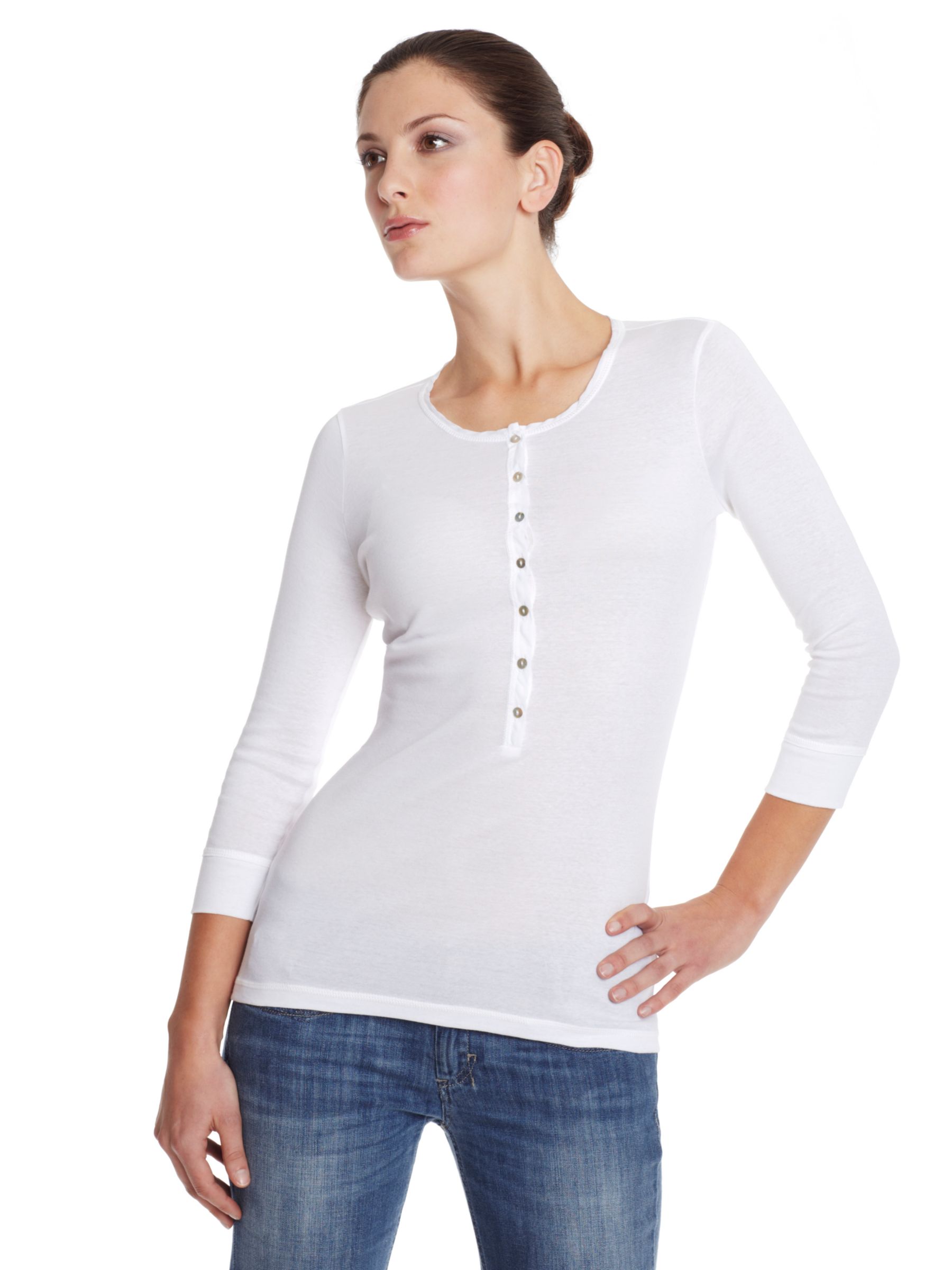 Whistles The Henley T-Shirt, White