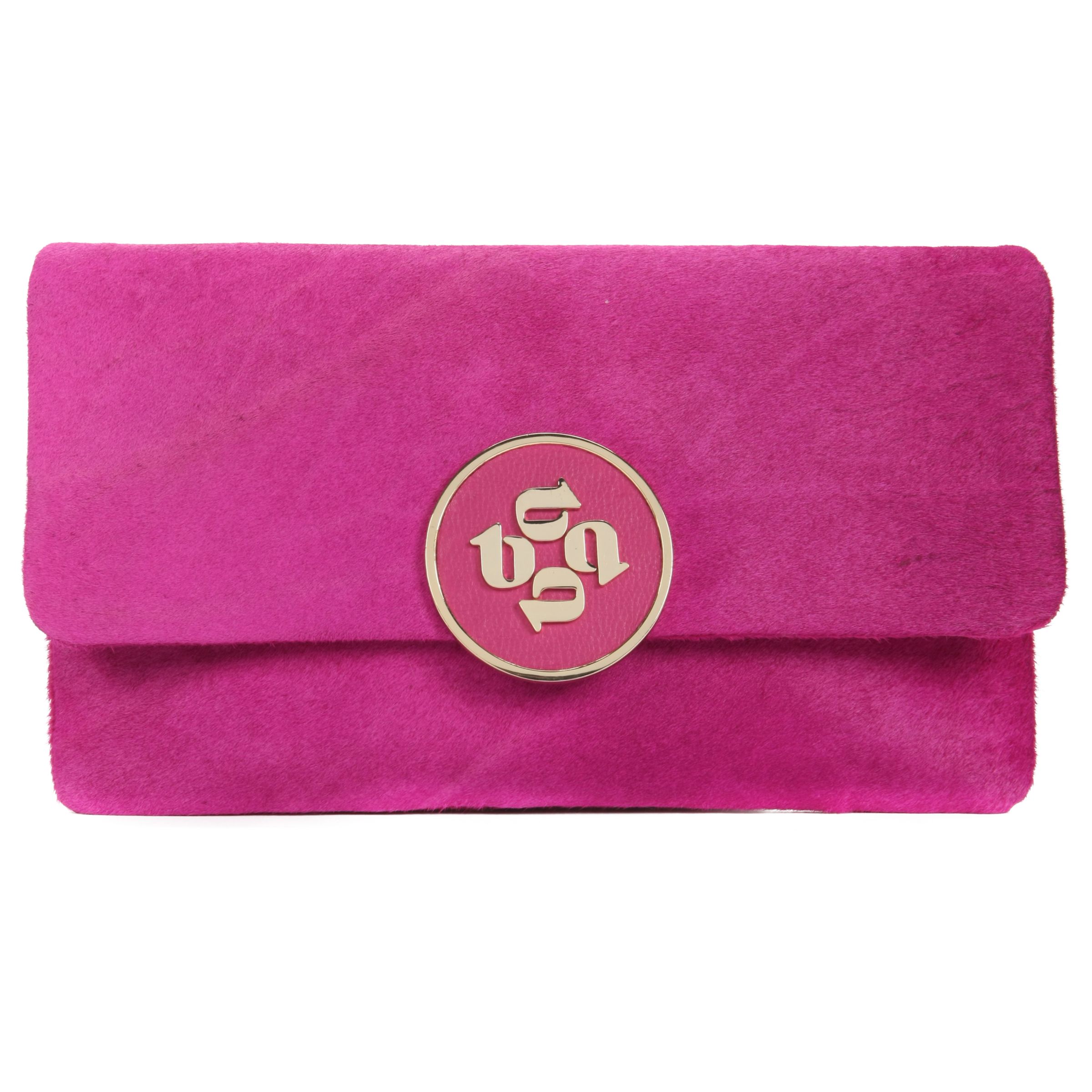 Ted Baker Faye Plaque Detail Clutch Bag, Pink at John Lewis