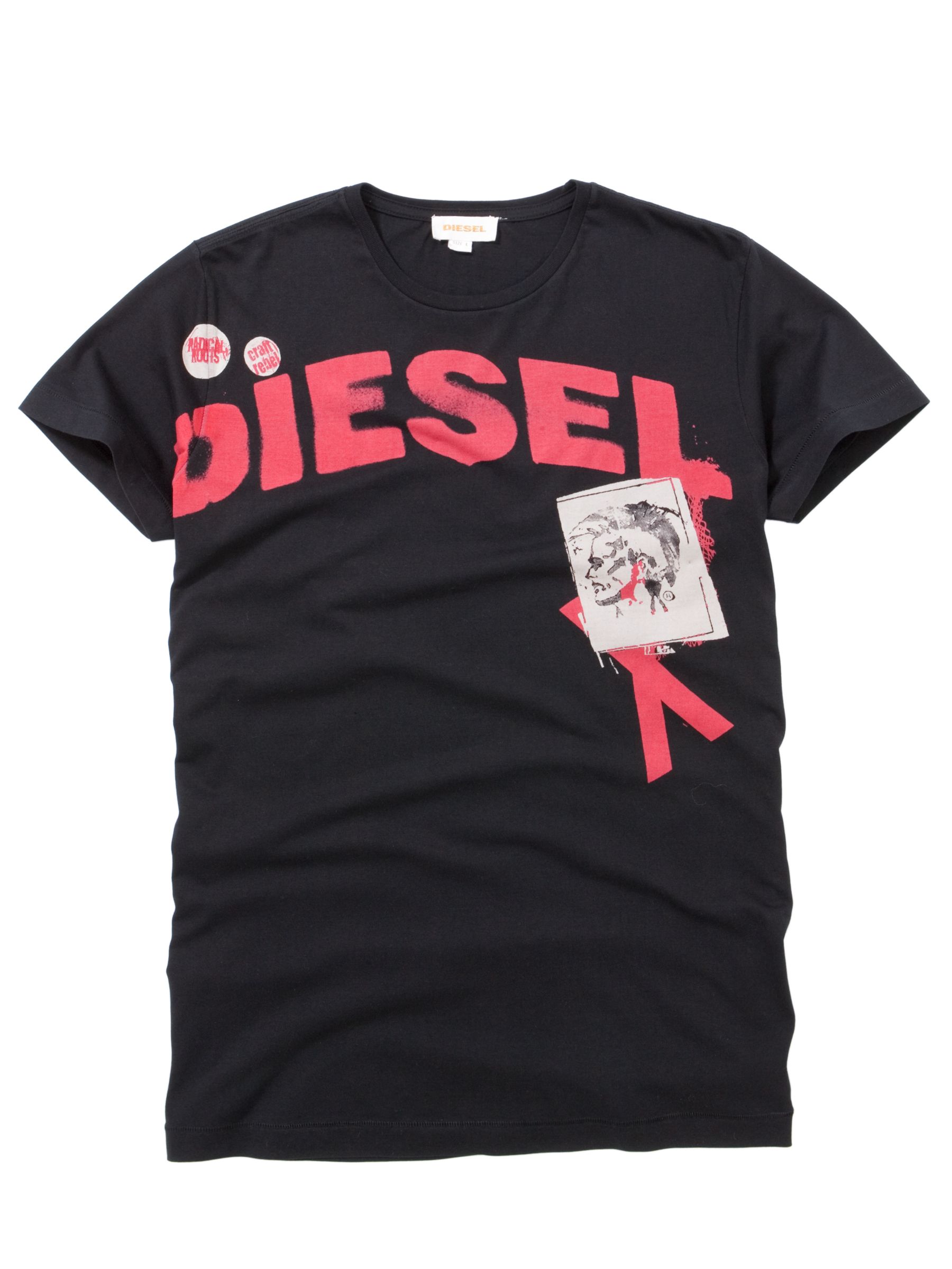 Diesel T-Tucar Logo T-Shirt, Black