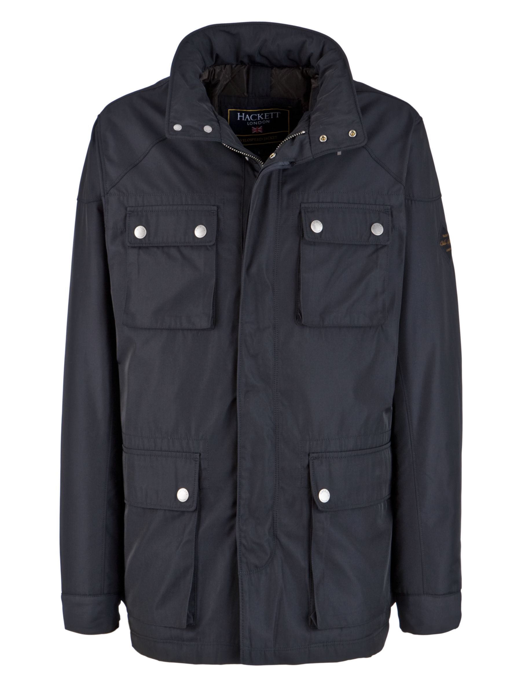 Hackett London Velo Speed Winter Jacket, Navy, XXL at John Lewis