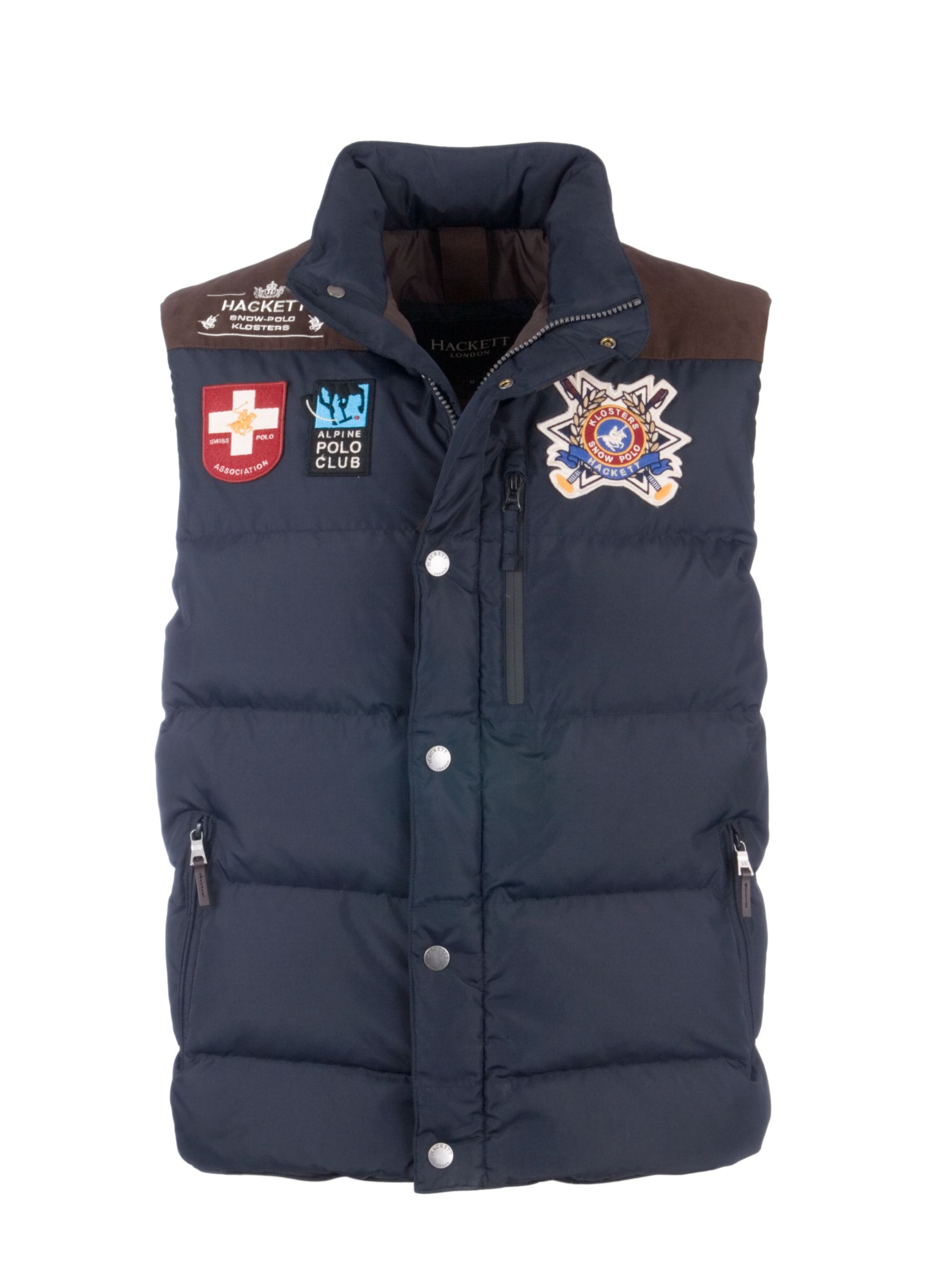 Hackett London Snow Gilet, Navy at John Lewis