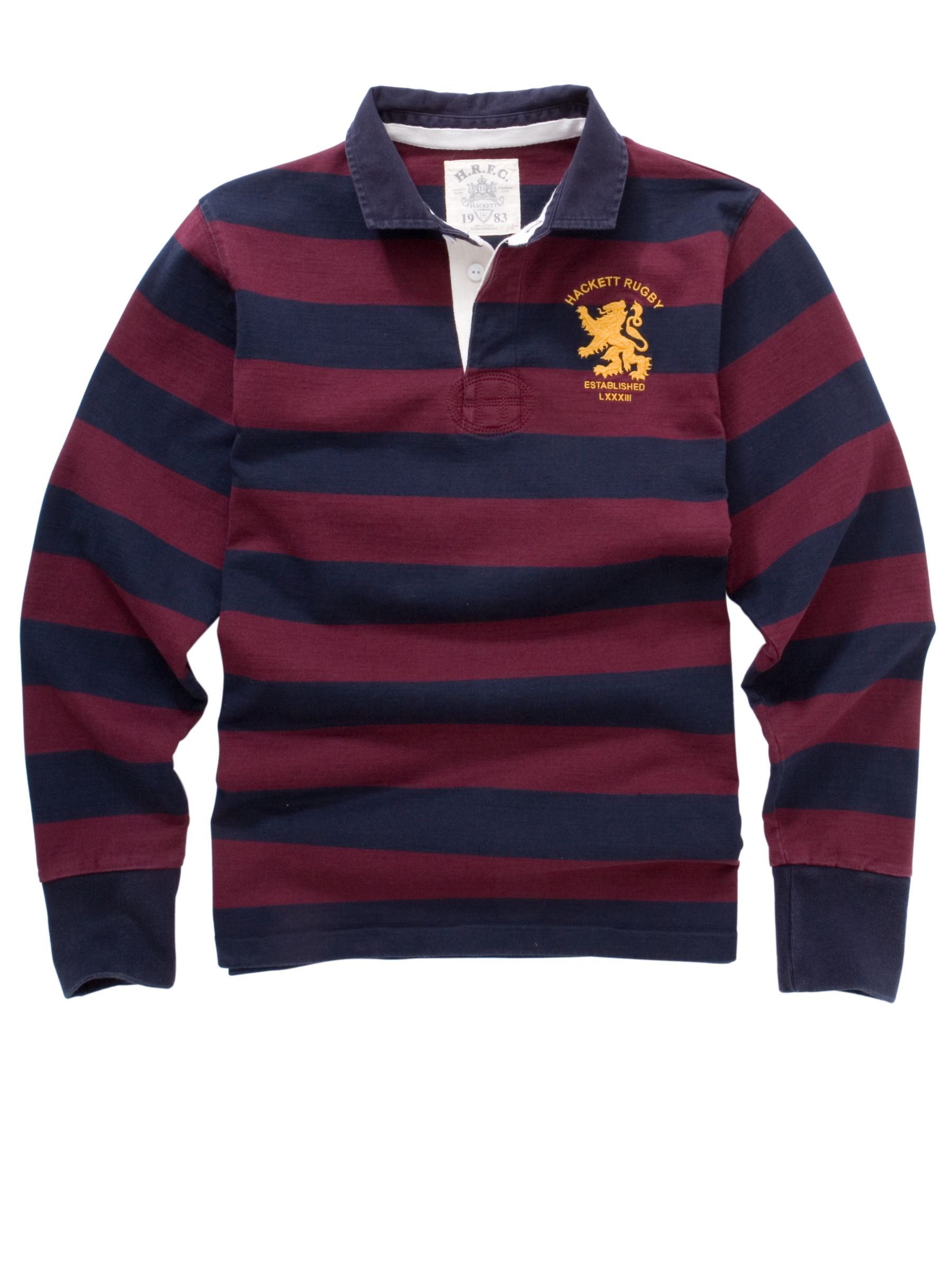 Hackett London Hacket London Patch Rugby Shirt, Wine