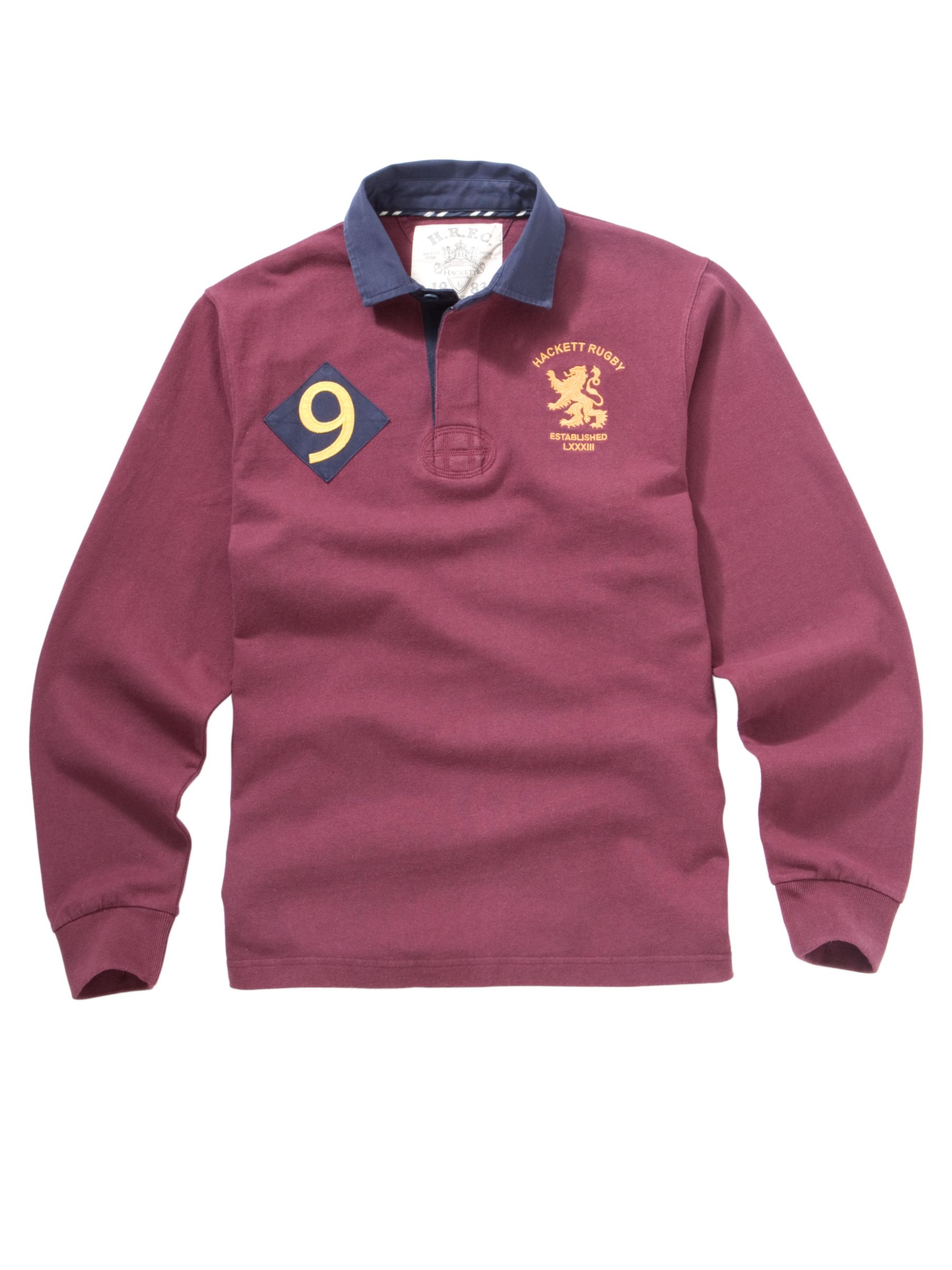 Diamond Patch Rugby Shirt, Wine