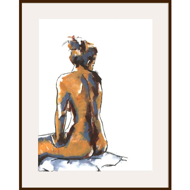 Seated Figure, Dark Frame, 82 x 110cm at John Lewis