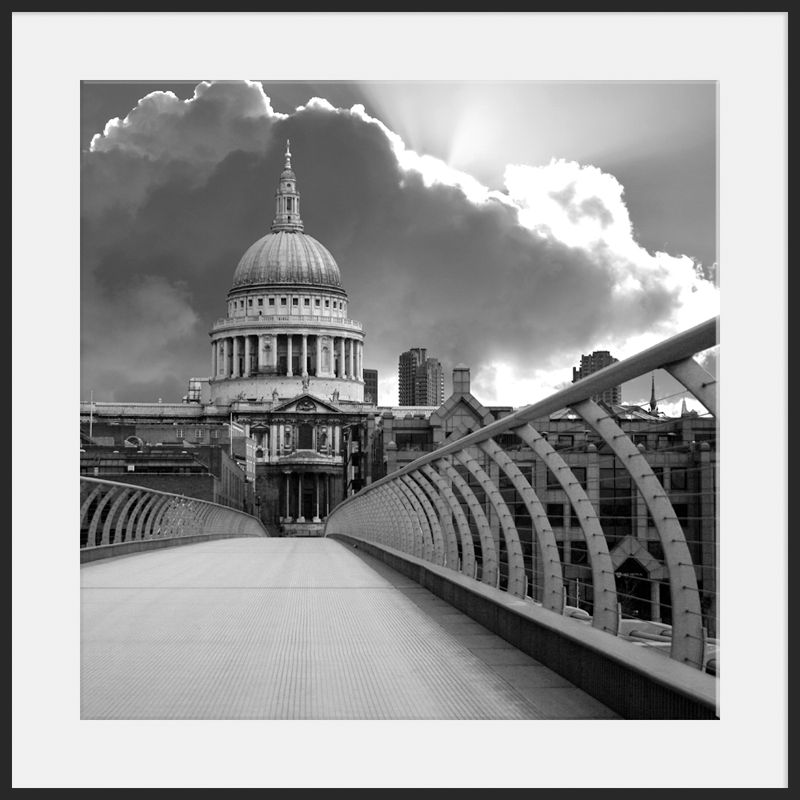 St Paul's, Dark Frame, 110 x 110cm at John Lewis