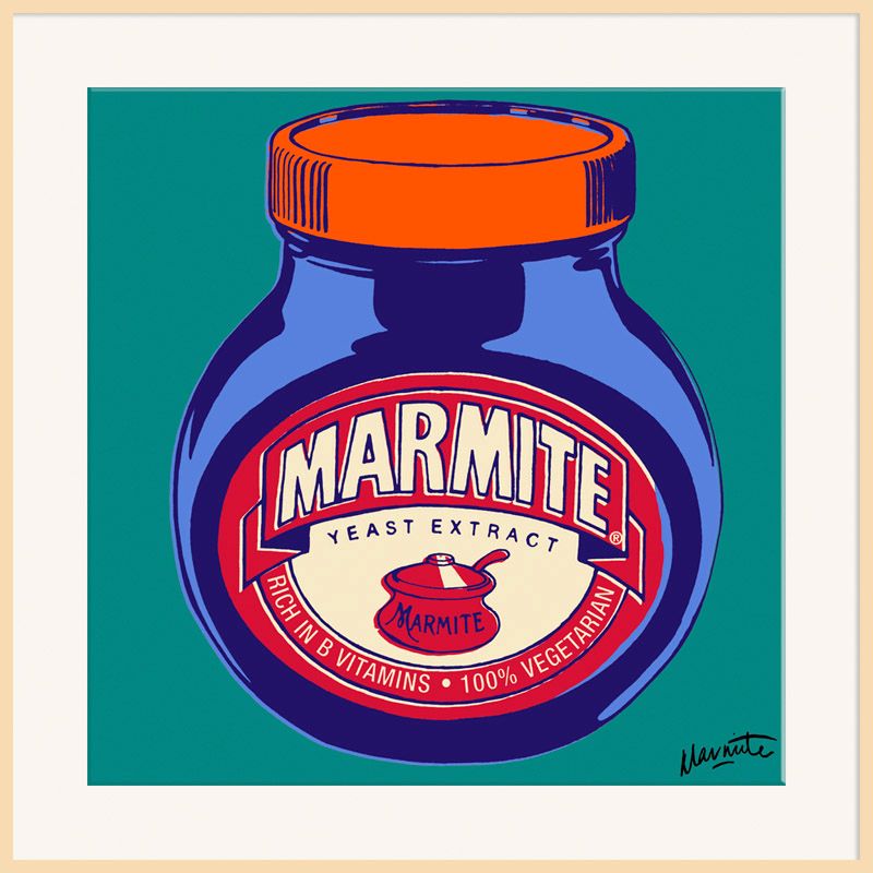 Marmite On Aqua, Light Frame, 90 x 90cm at JohnLewis