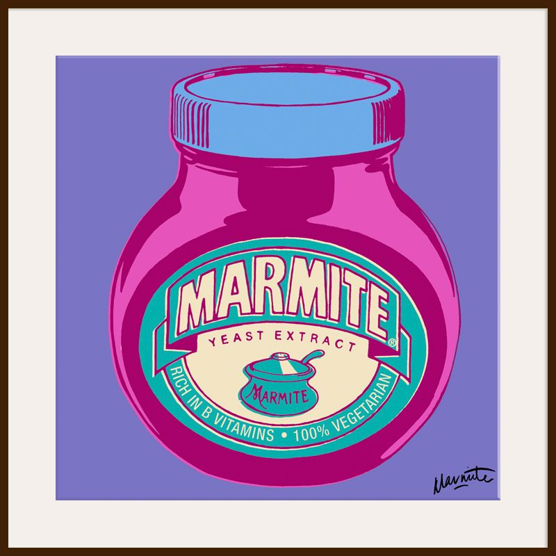Marmite, Pink, Dark Frame, 110 x 110cm at John Lewis