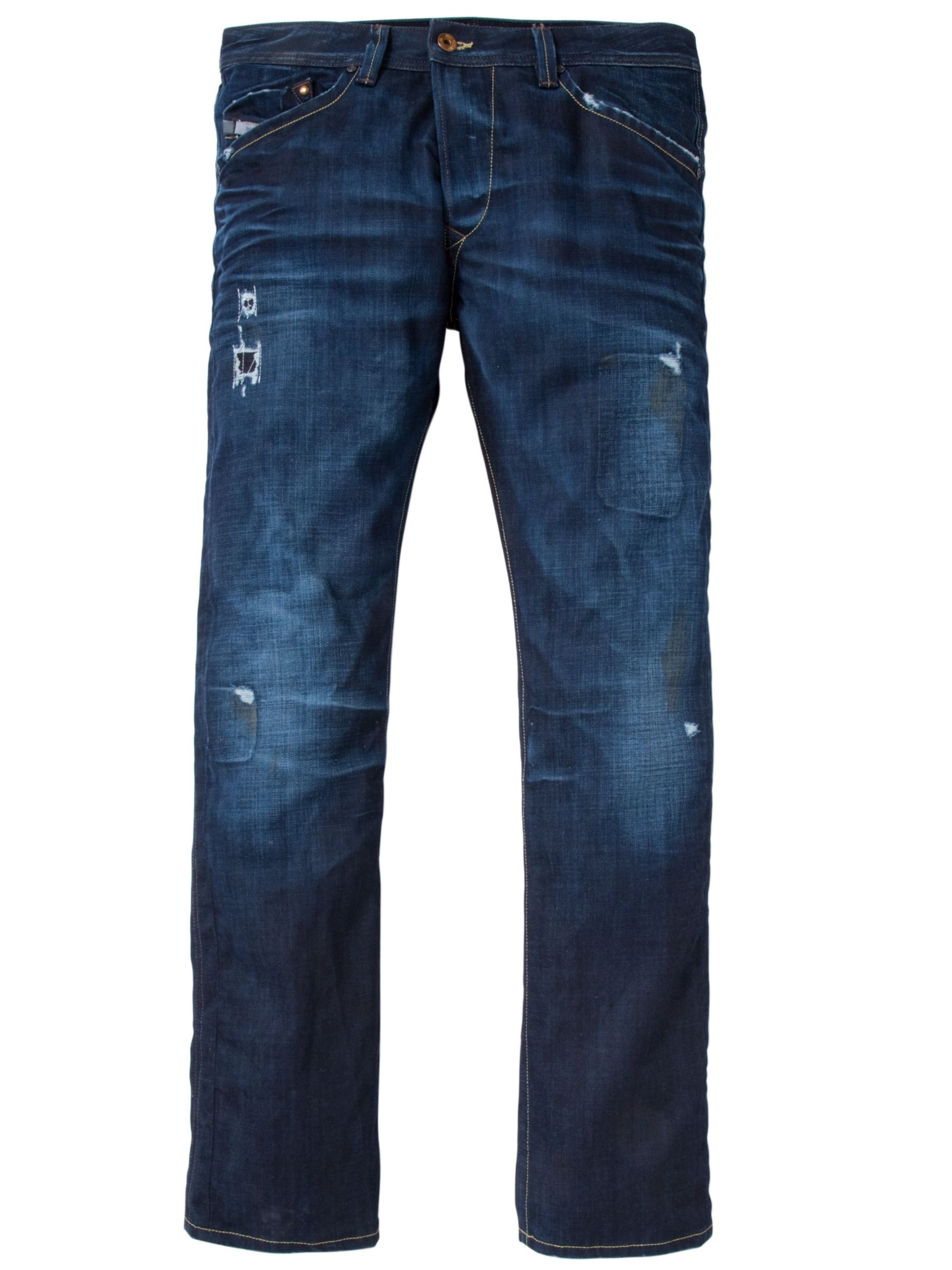 Diesel Darron Regular Slim Fit Jeans, Rinse Used at John Lewis