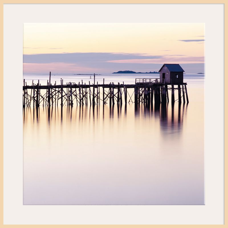 Old Wharf Dawn, Light Frame, 110 x 110cm at John Lewis