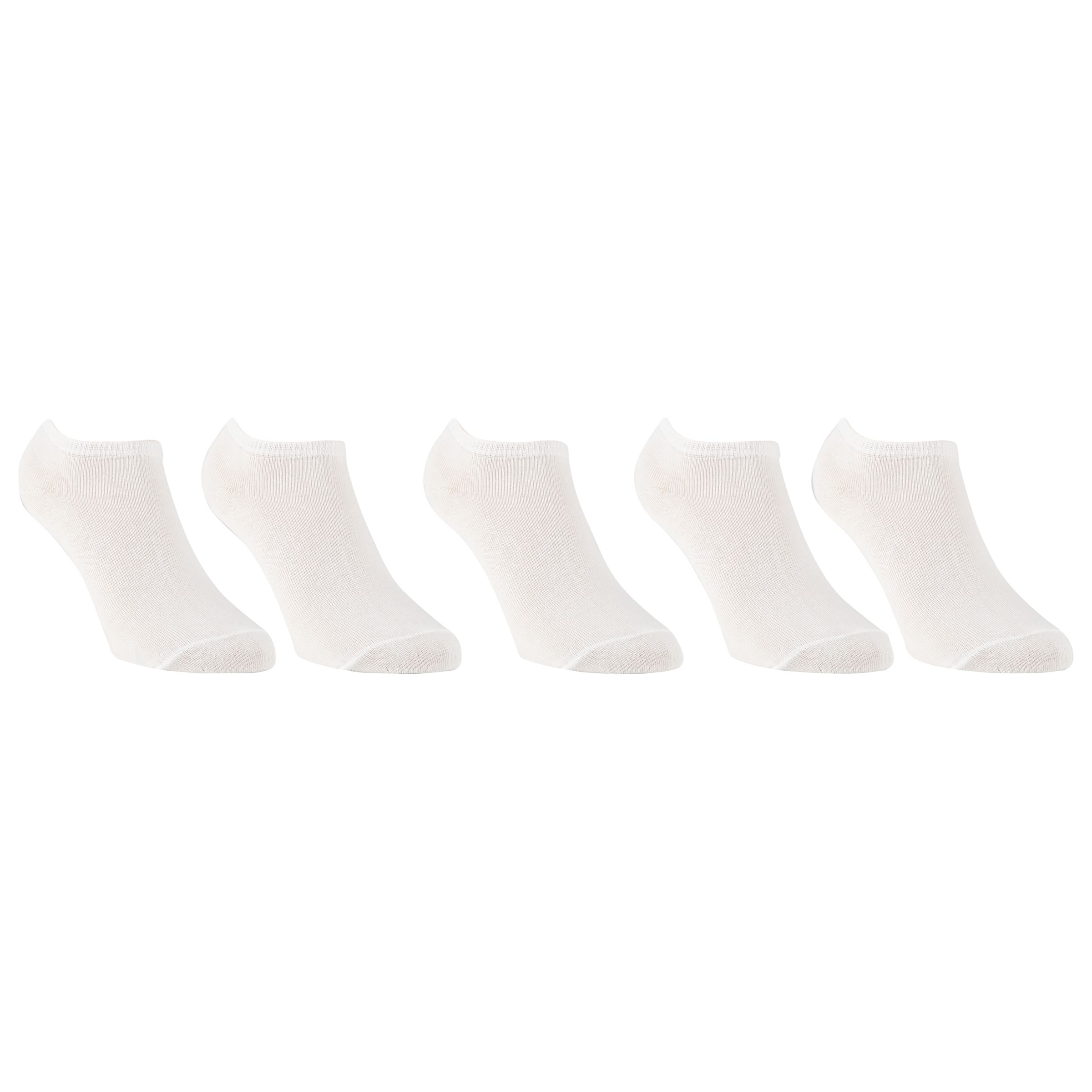 John Lewis Women Trainer Liner Socks Pack of 5 White
